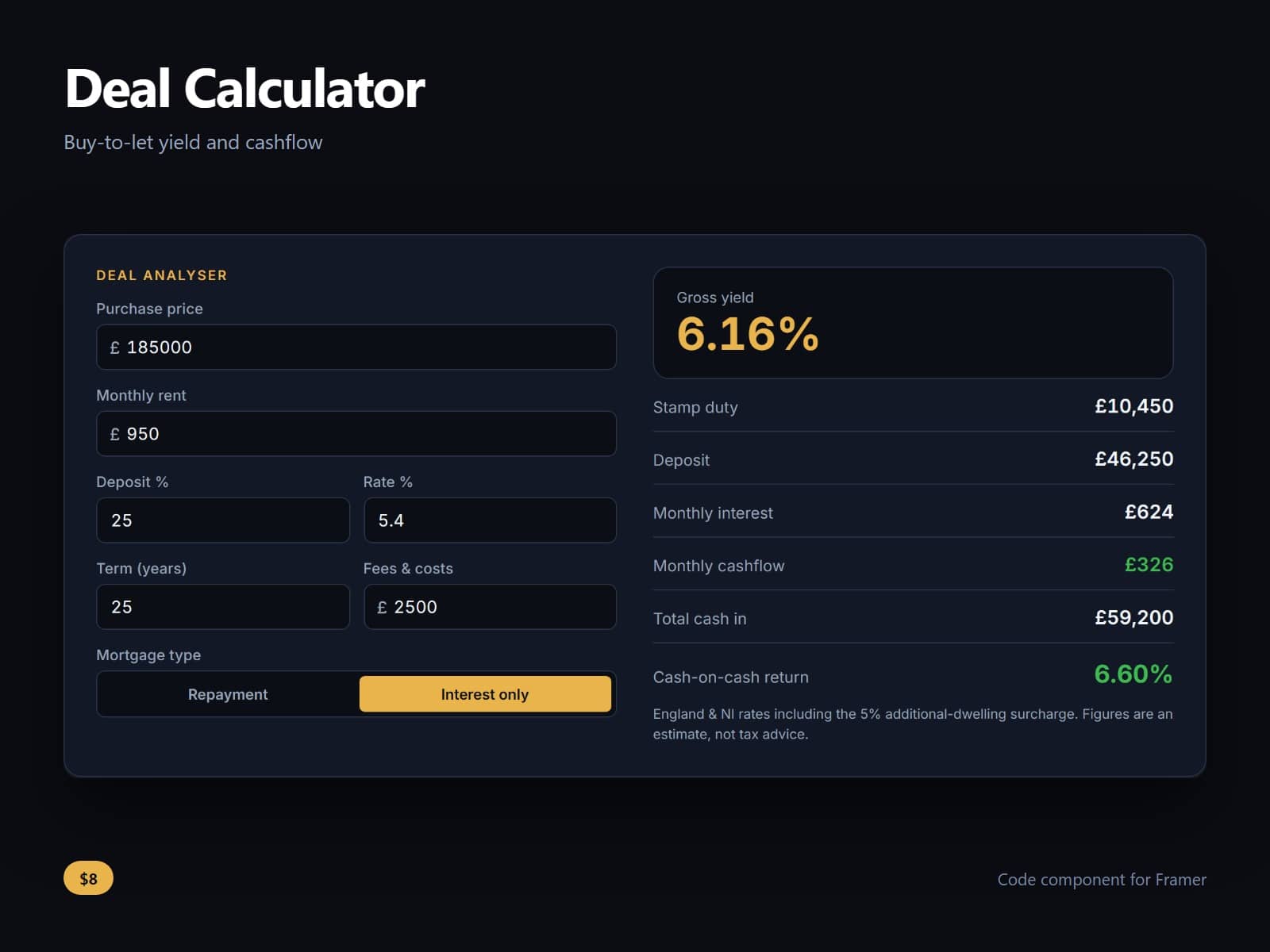 Deal Calculator