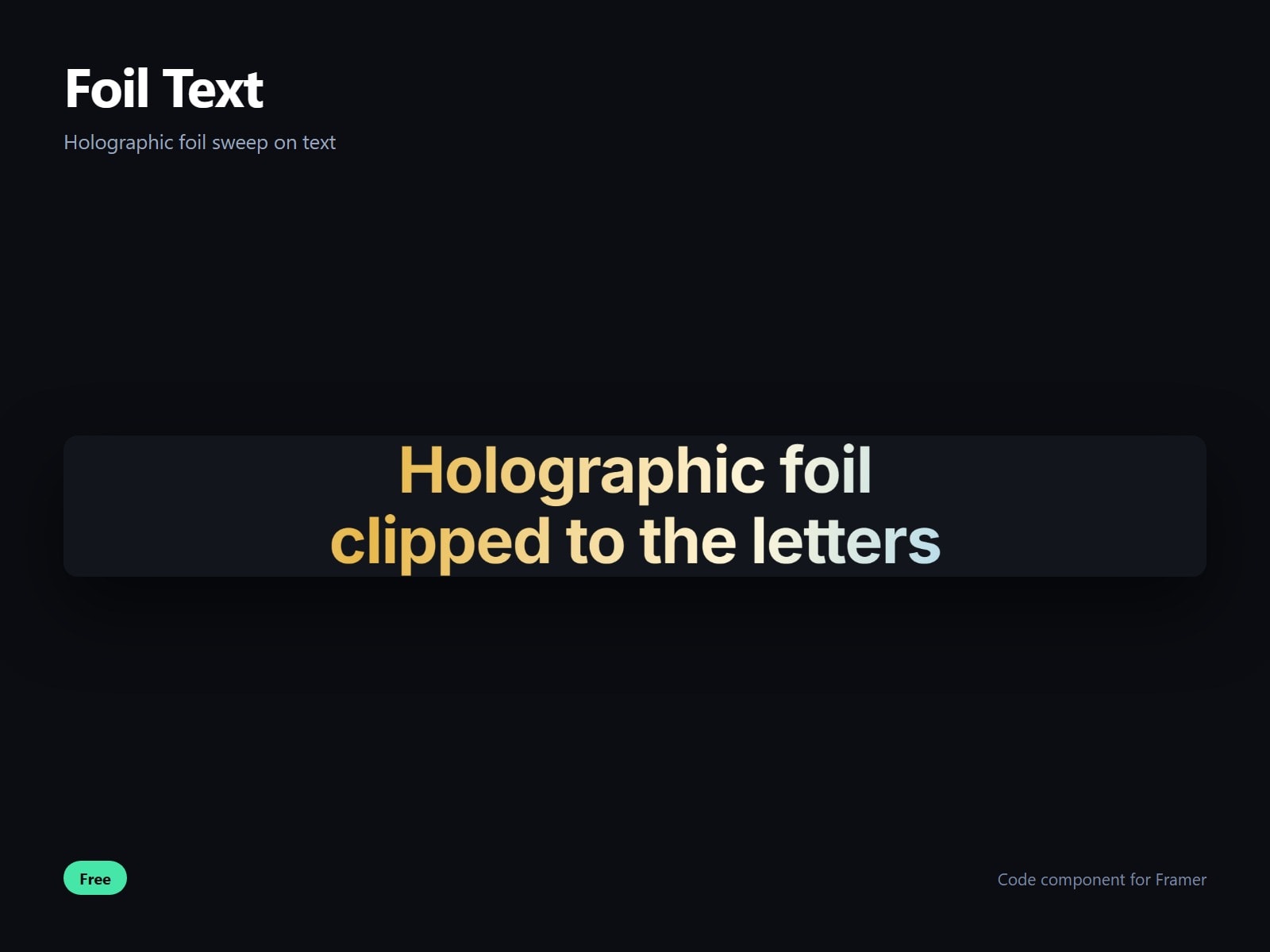 Foil Text