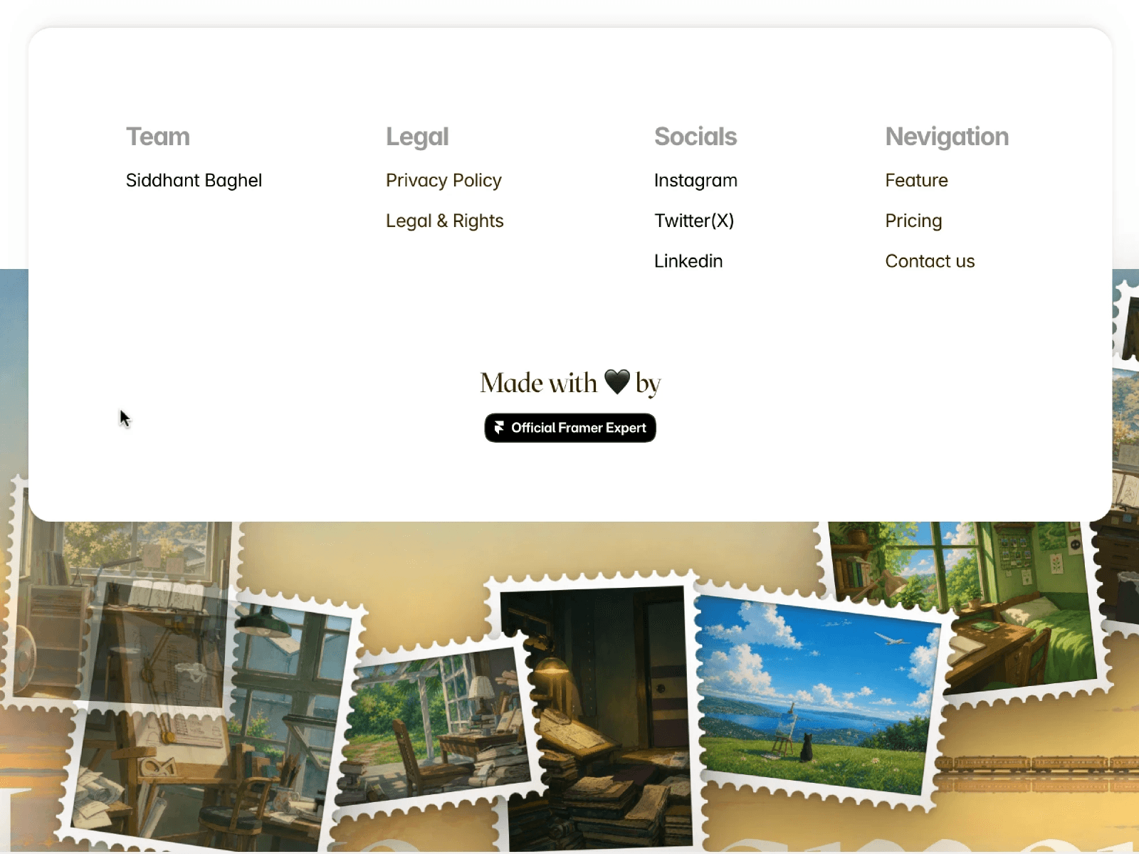 StampTrail Footer