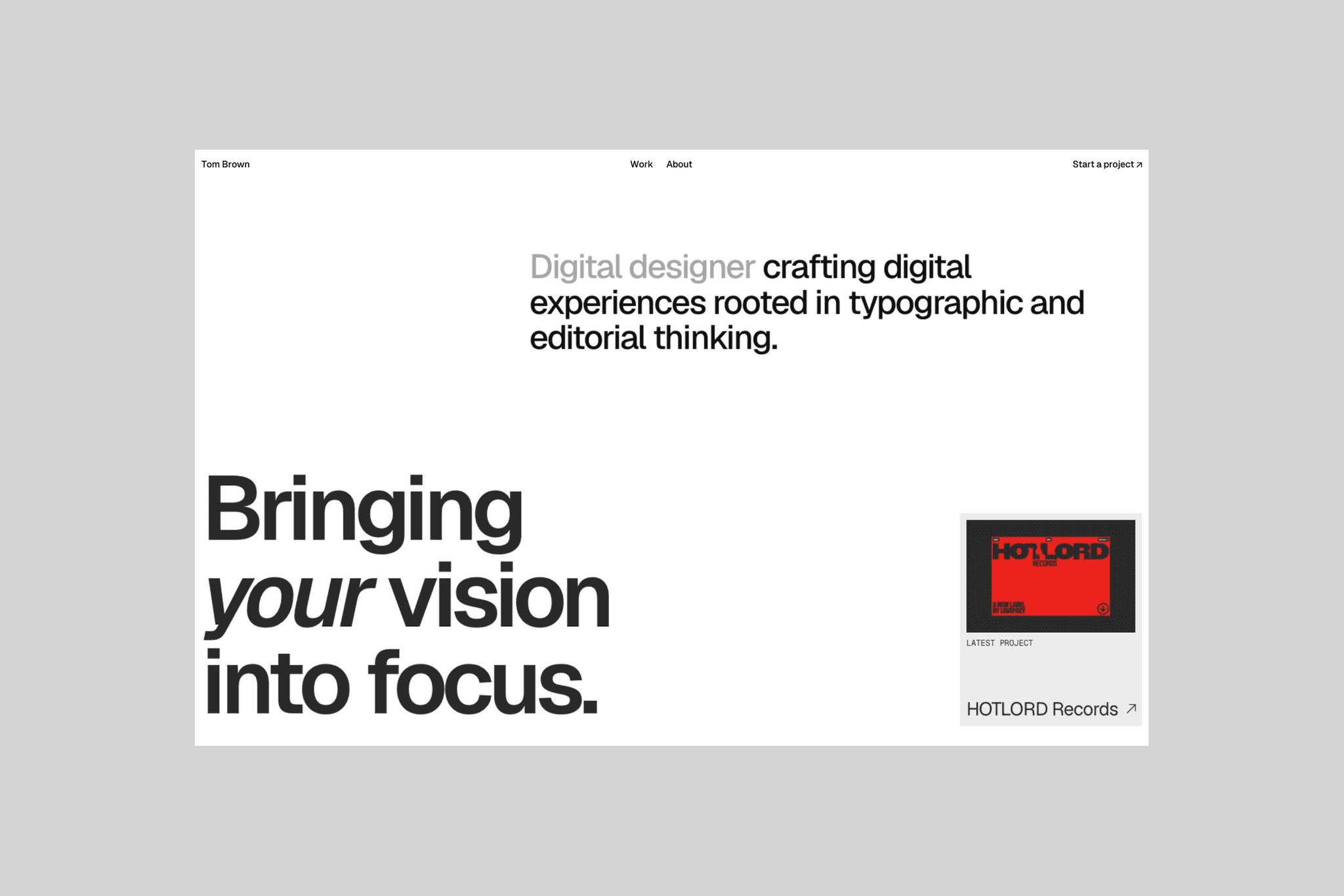 framer / Tom Brown Design