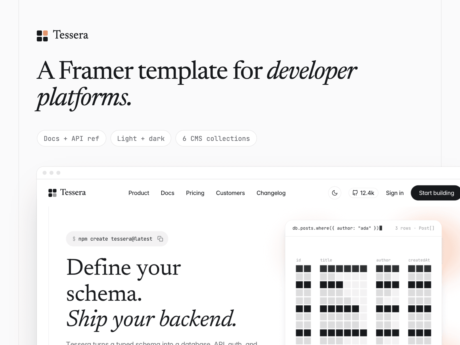 Tessera Dev