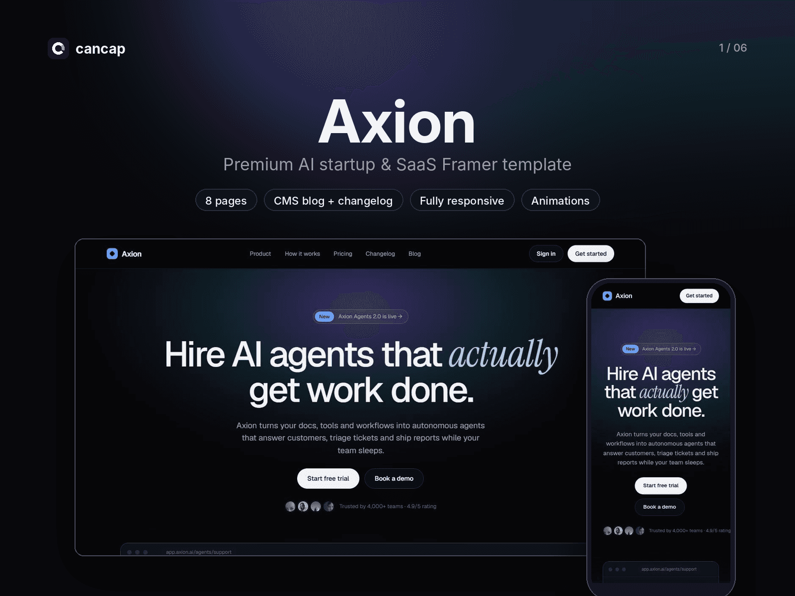 Axion by cancap