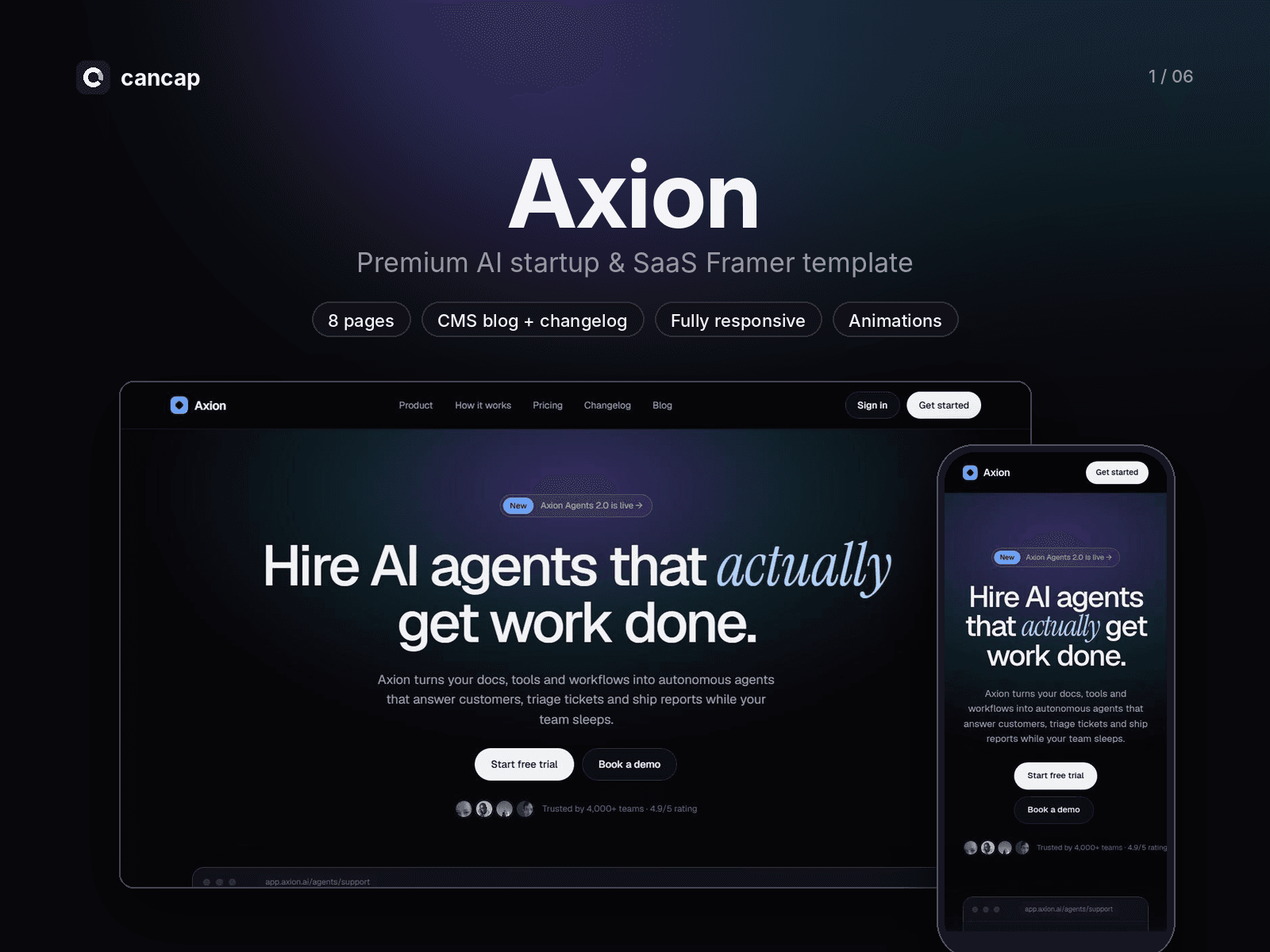 Axion by cancap