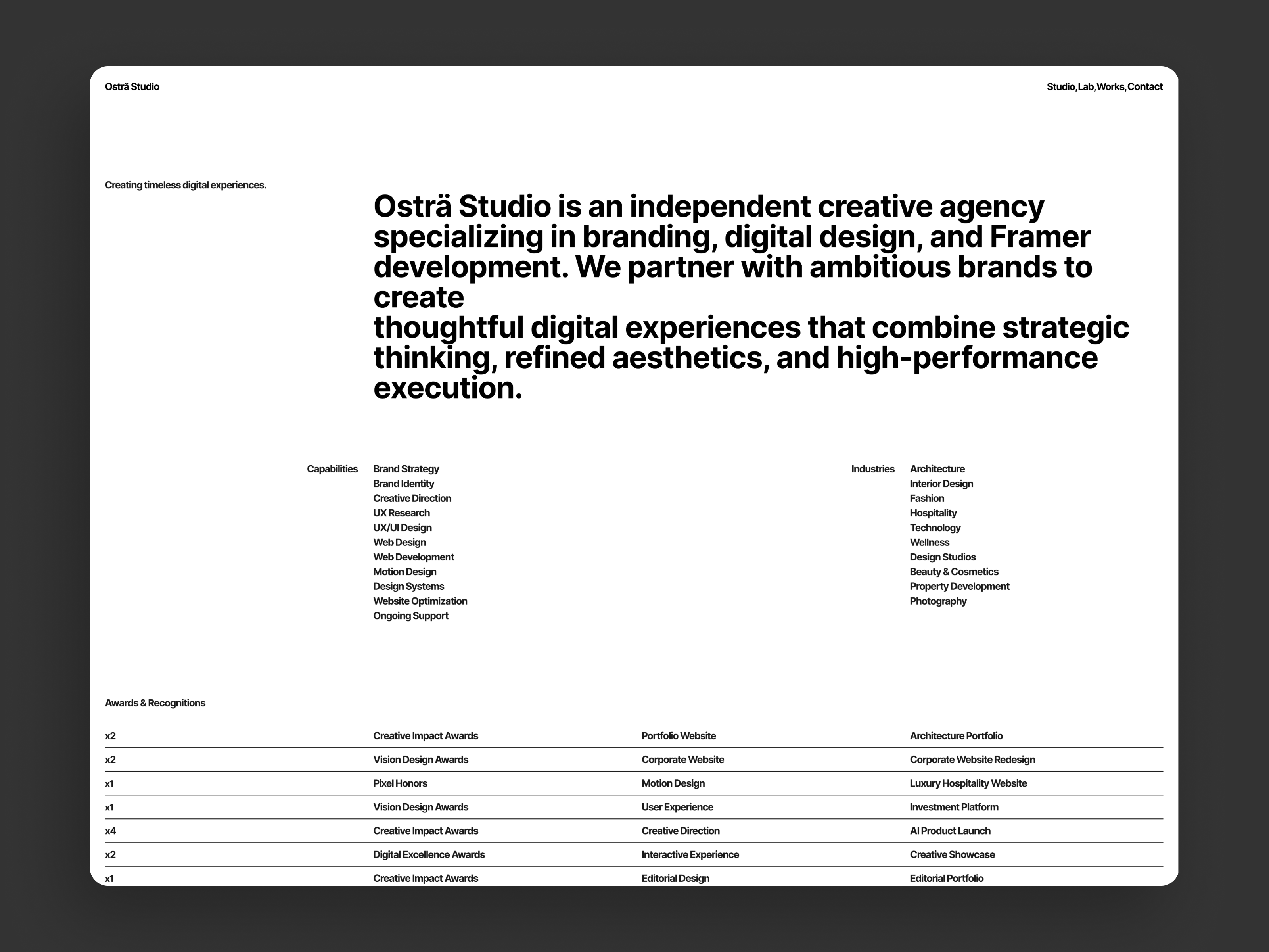 Osträ Studio