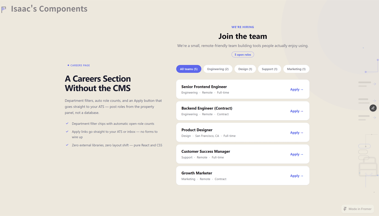 Careers Section