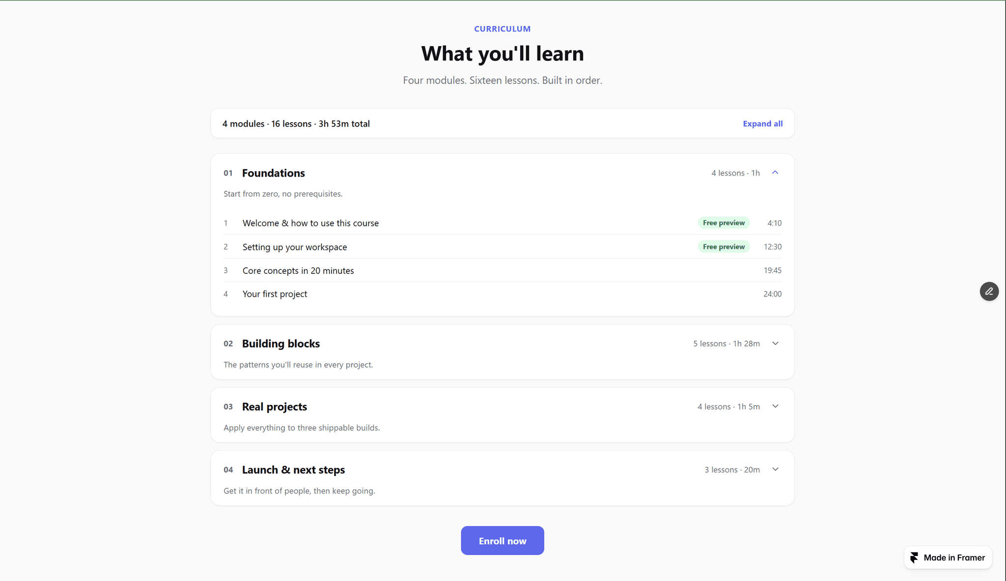 Course Curriculum