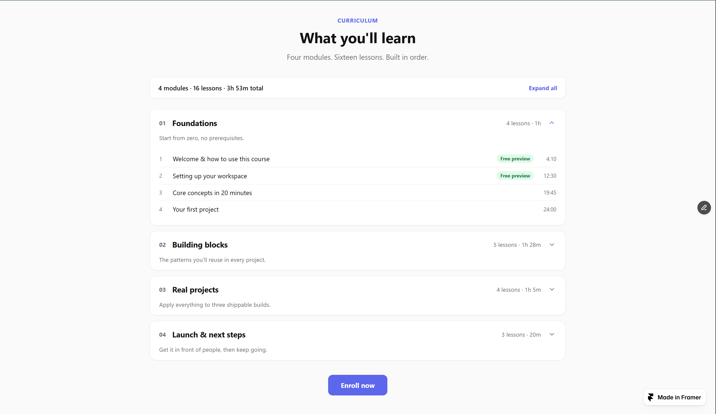 Course Curriculum