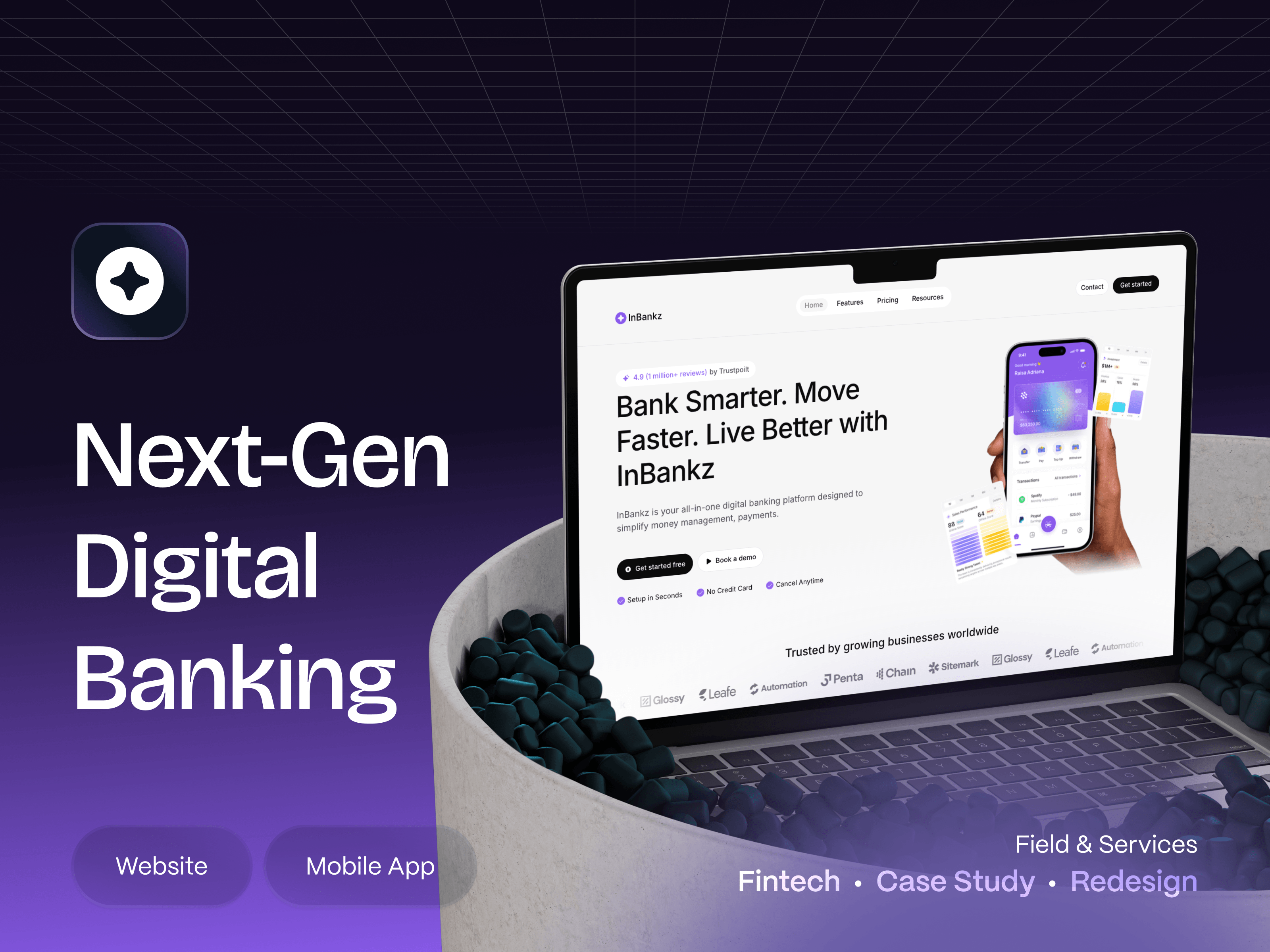 InBankz | Personal Finance Website Design & Development (Framer)InBankz is a modern personal finance platform designed to simplify money management through an intuitive, data-driven experience.At Airzon Agency, we led the project end-to-end — from user flows, wireframes, and high-fidelity UI/UX in Figma to a scalable design system and responsive Framer development.The result is a clean and accessible financial experience that helps users manage accounts, track spending, monitor investments, and make smarter financial decisions across desktop and mobile.Designed in Figma. Built in Framer. ⚡Live Site: inbankz.framer.websiteCase Study: View the InBankz Case Study on BehanceServices: UI/UX Design · Product Design · Design Systems · Framer Development · Responsive Web Design