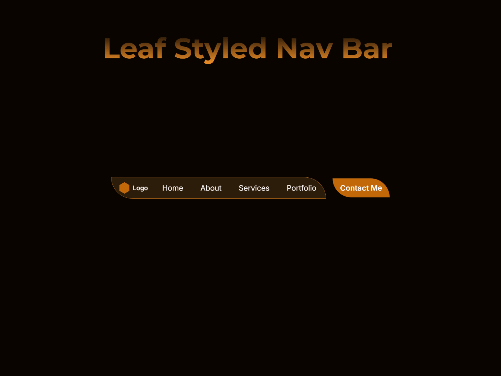 Leaf Styled Nav Bar