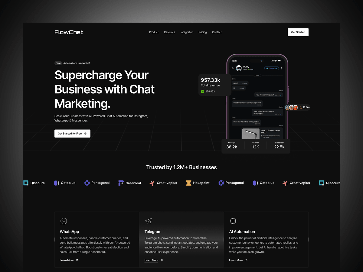 FlowChat - Uncategorized design asset by framer