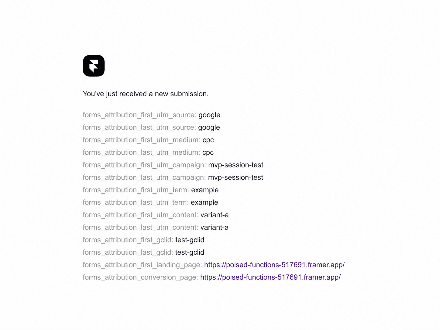 Forms Attribution