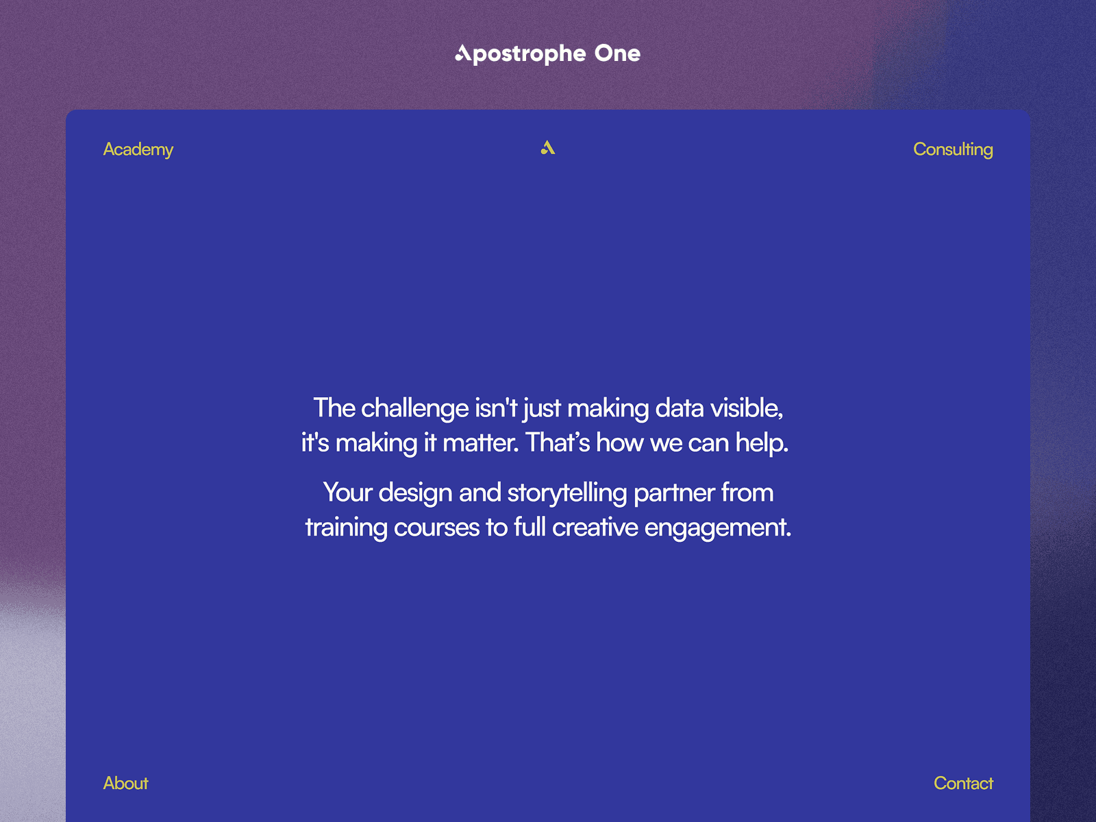 Apostrophe One