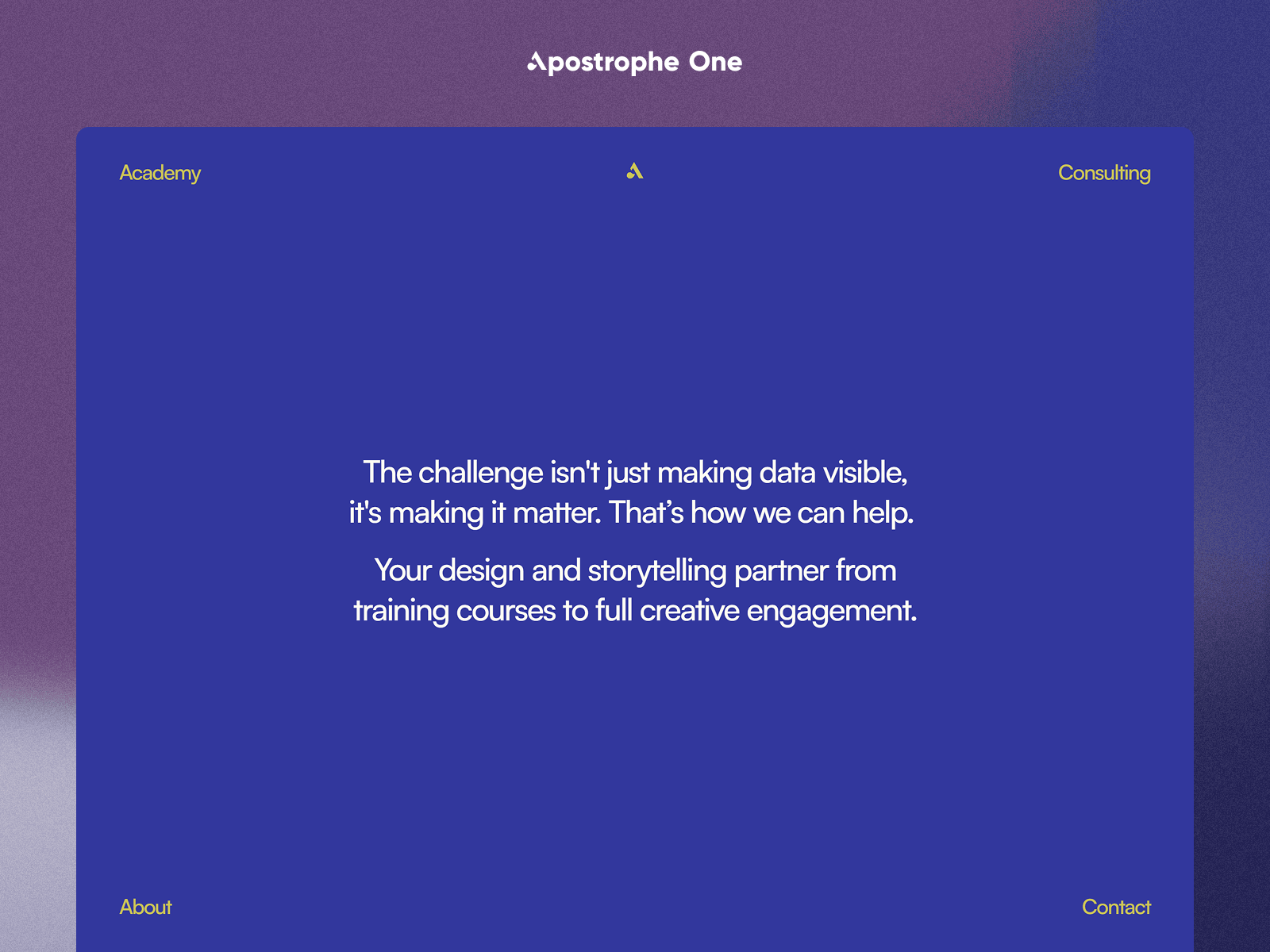 Apostrophe One