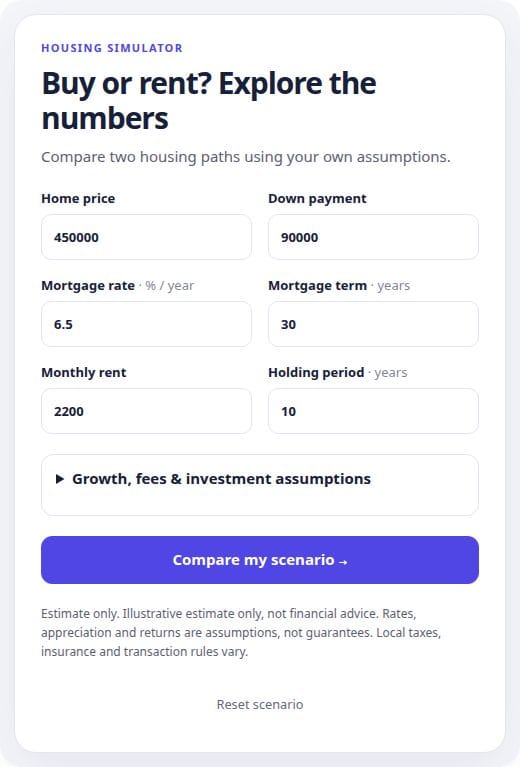 Buy vs Rent Sim