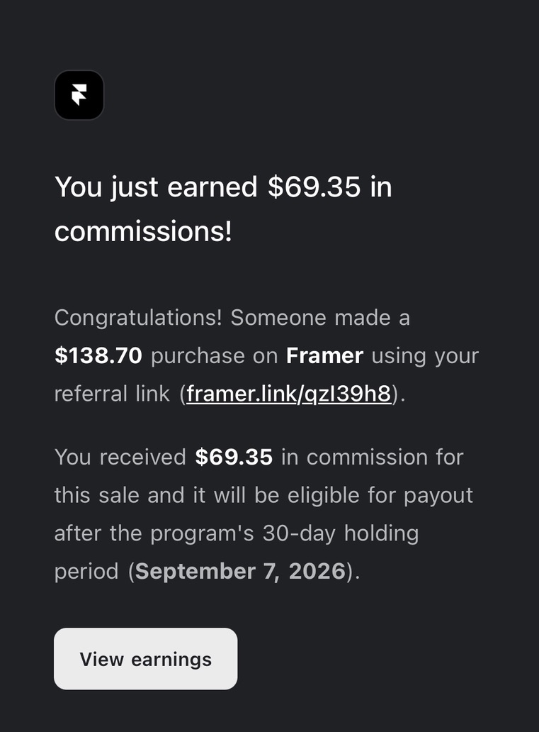 I made my first commission in Framer today. The last two years my focus has been creating client websites but now I have moved to creating templates, components and resources.Excited to see what's in store, I will upload a few YouTube videos too that help businesses adopt Framer.