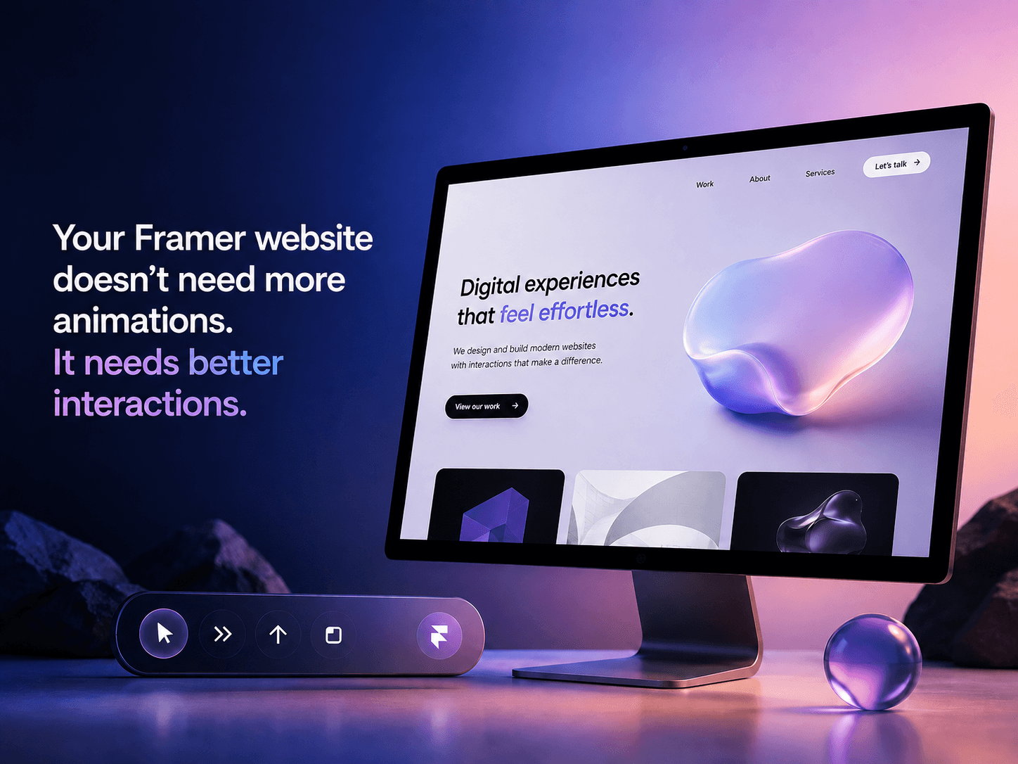 Your Framer website doesn't need more animations. It needs better interactions.One of the easiest ways to make a Framer website feel premium is to stop adding effects everywhere and start using motion with purpose.→ Subtle hover interactions → Smooth page transitions → Scroll-based reveals → Interactive buttons → Micro-animations that guide attentionThe goal isn't to make everything move.The goal is to make the website feel alive without distracting the visitor.What interaction do you always add to your Framer projects?#Framer #FramerDesign #WebDesign #InteractionDesign #UIDesign