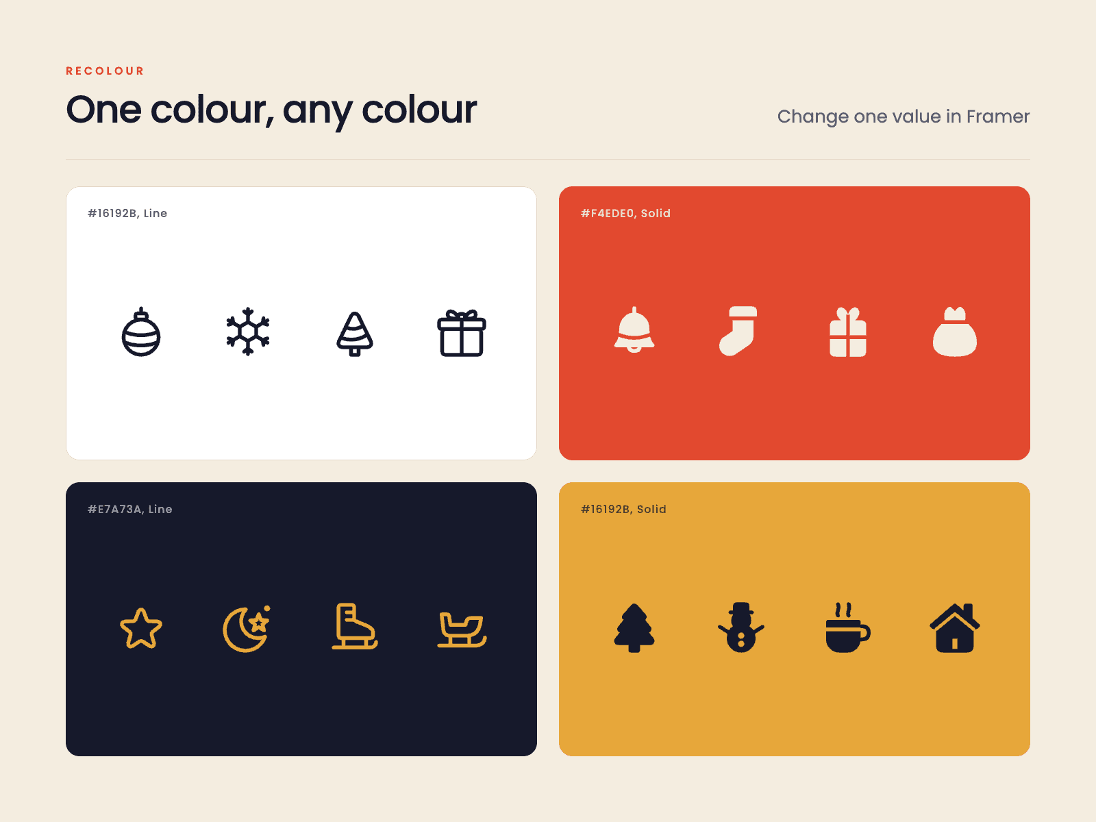 Holiday Line Icons