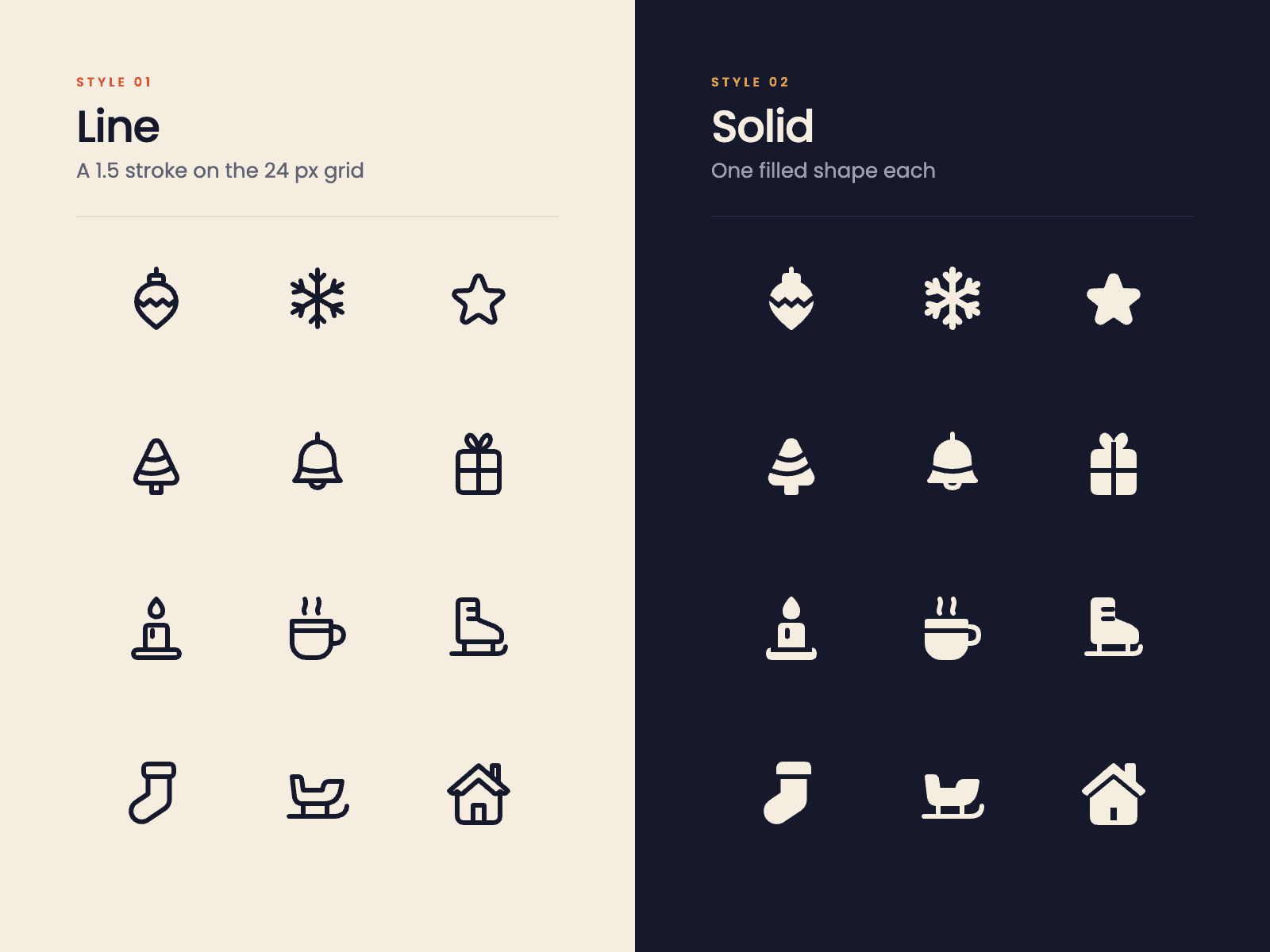Holiday Line Icons