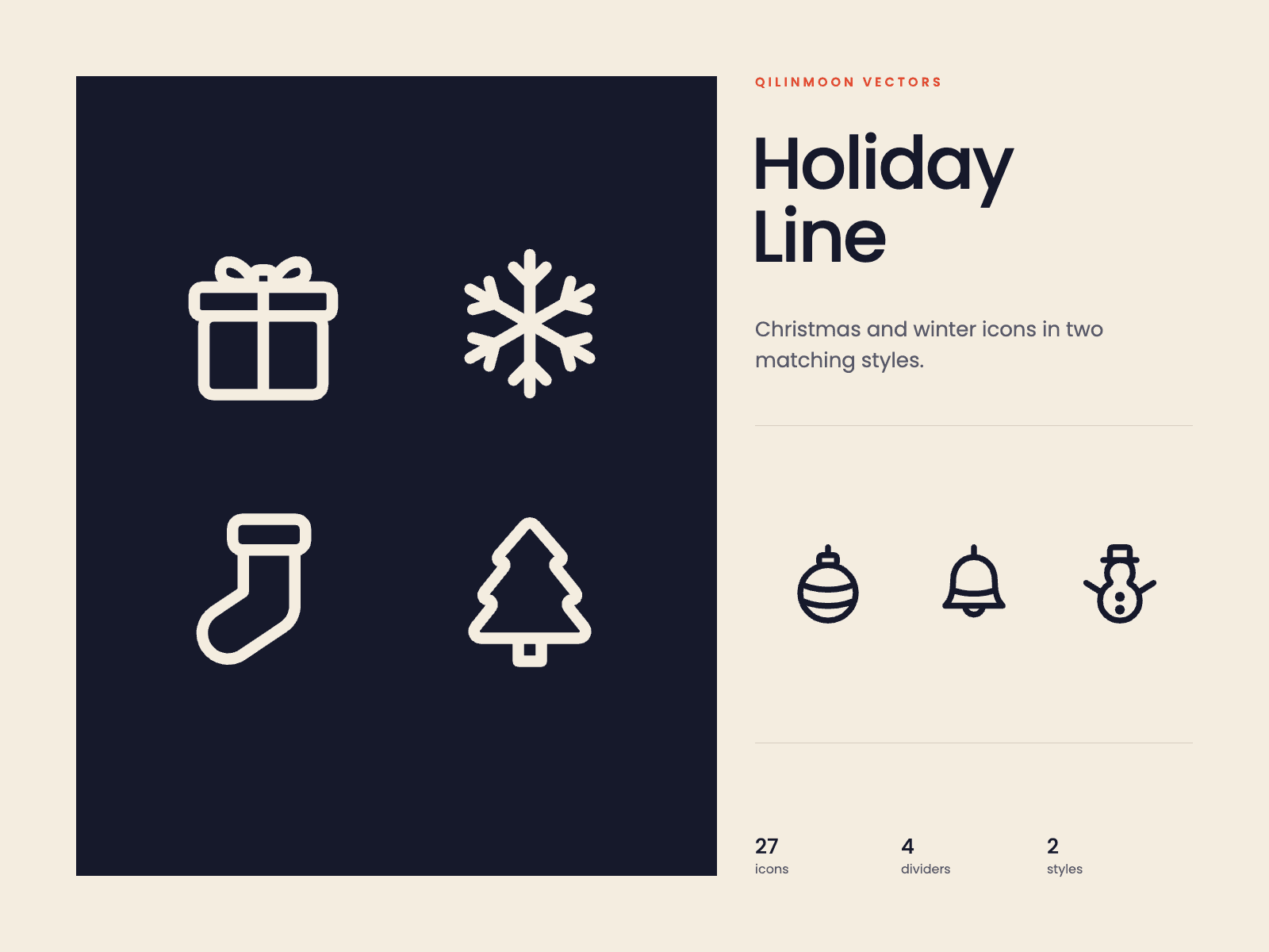 Holiday Line Icons
