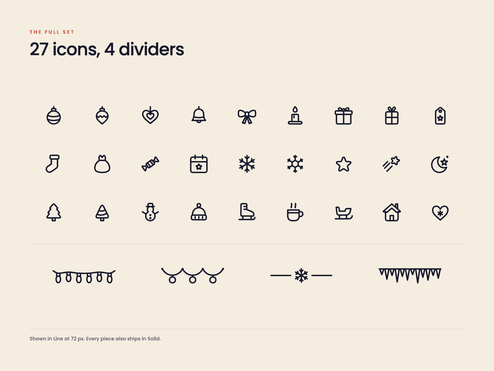 Holiday Line Icons