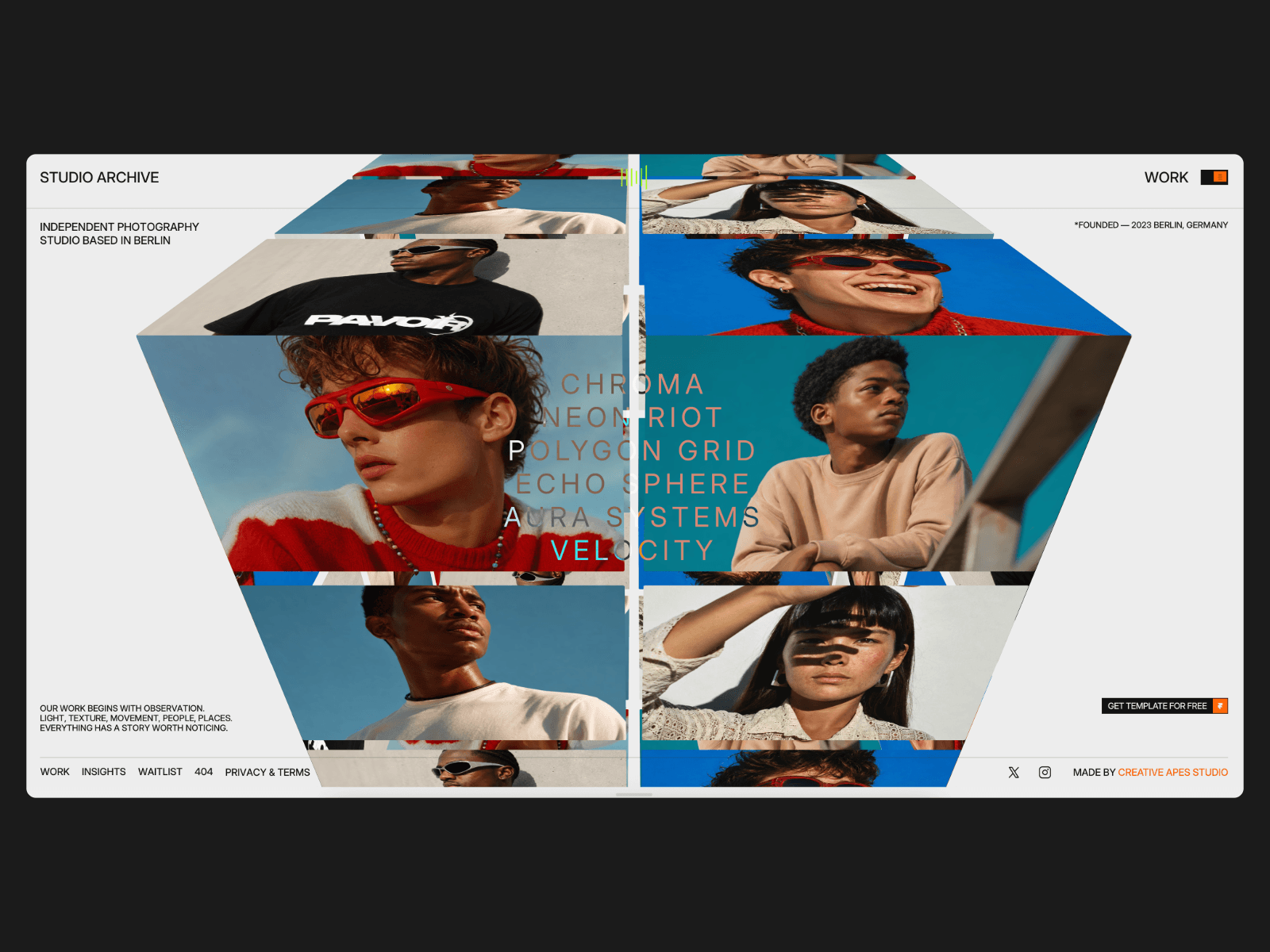 Interactive 3D. Dark & Light-mode aesthetics. CMS case studies.Studio Archive is live and 100% free for Framer creators.Grab it here: https://framer.link/iAsimXo