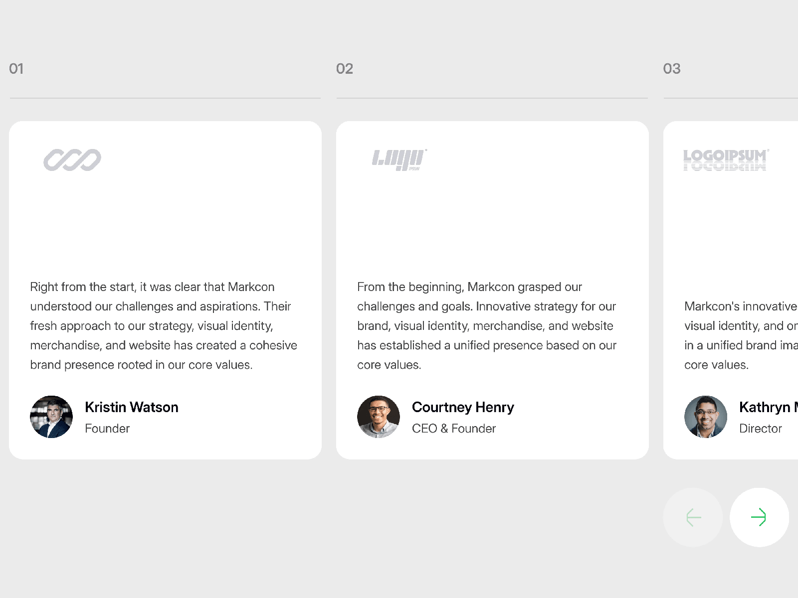 Review Card Slider