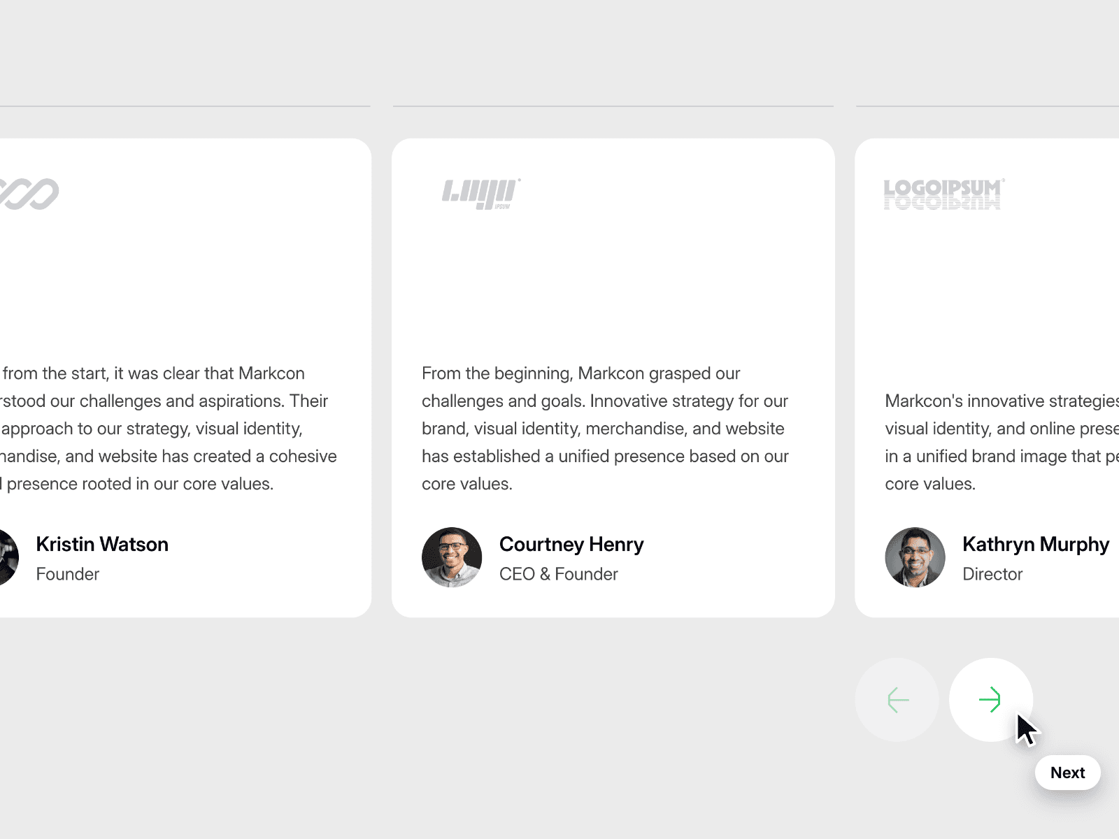 Review Card Slider