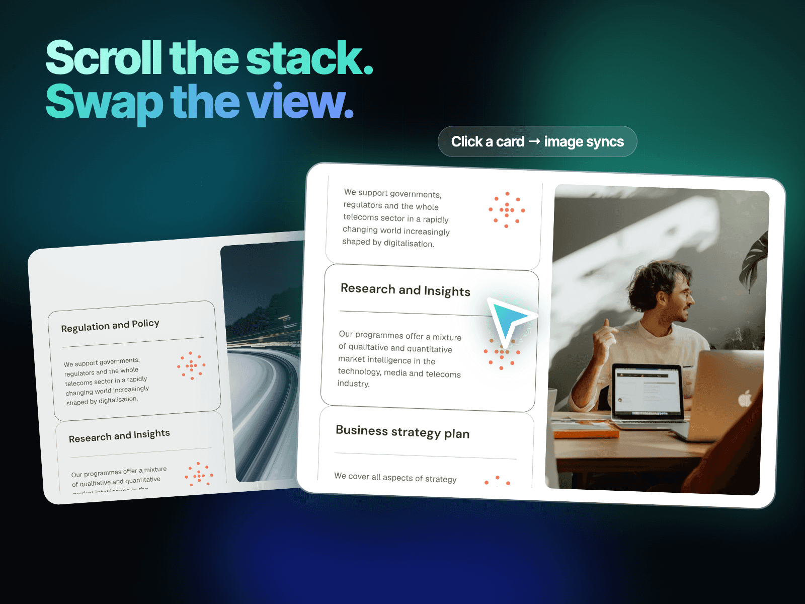 Stacked Sync Cards