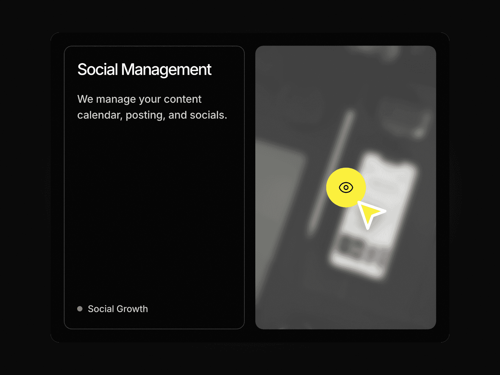 Hover Blur Icon Card