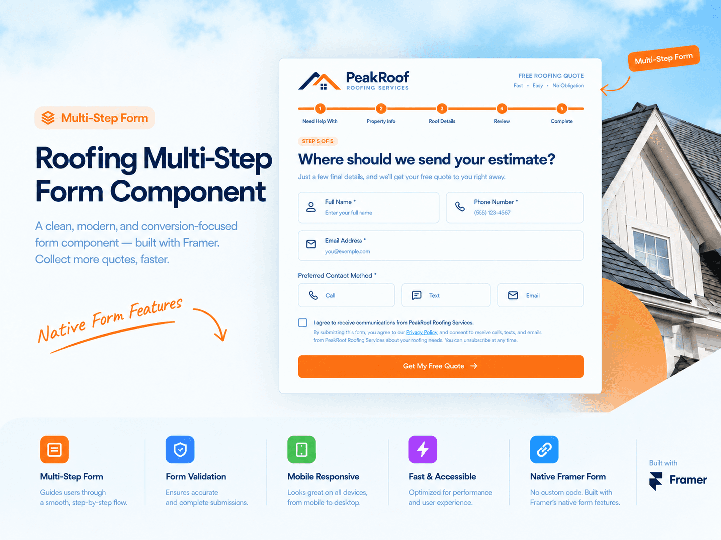 Roof Multi Page Form