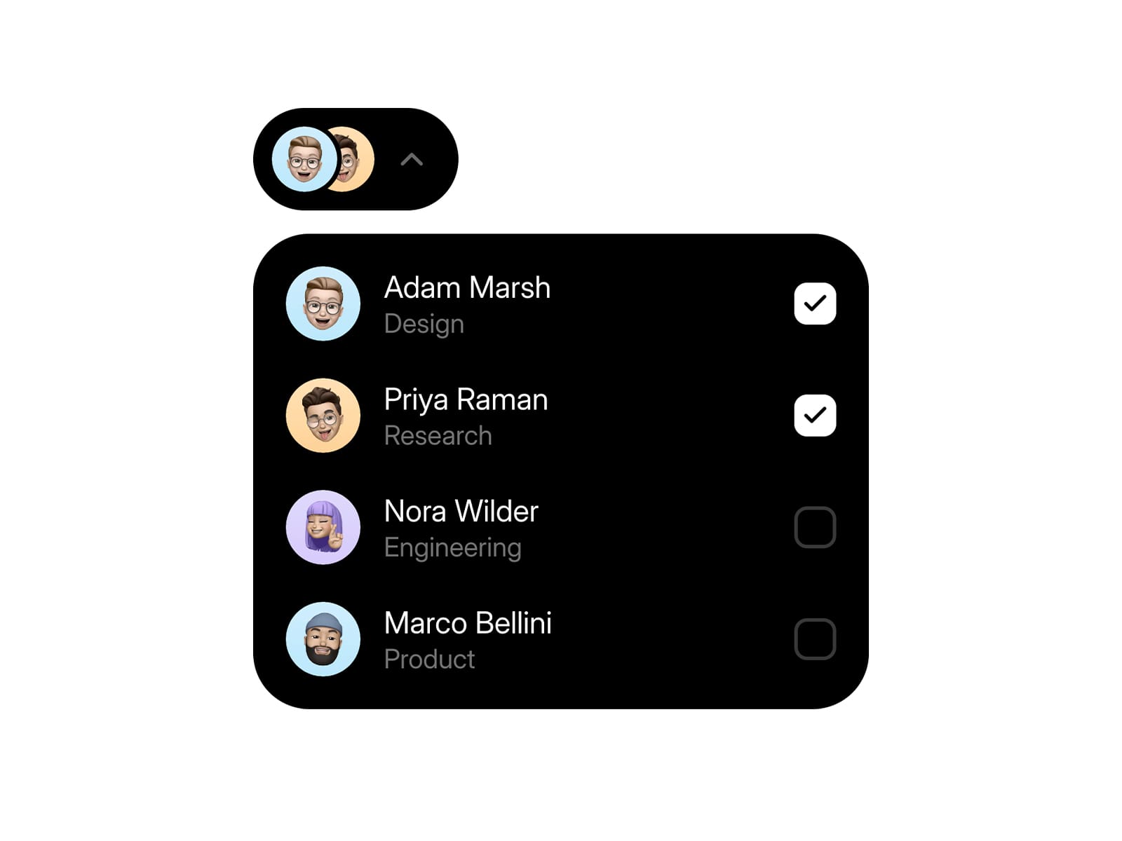 Team Member Selector