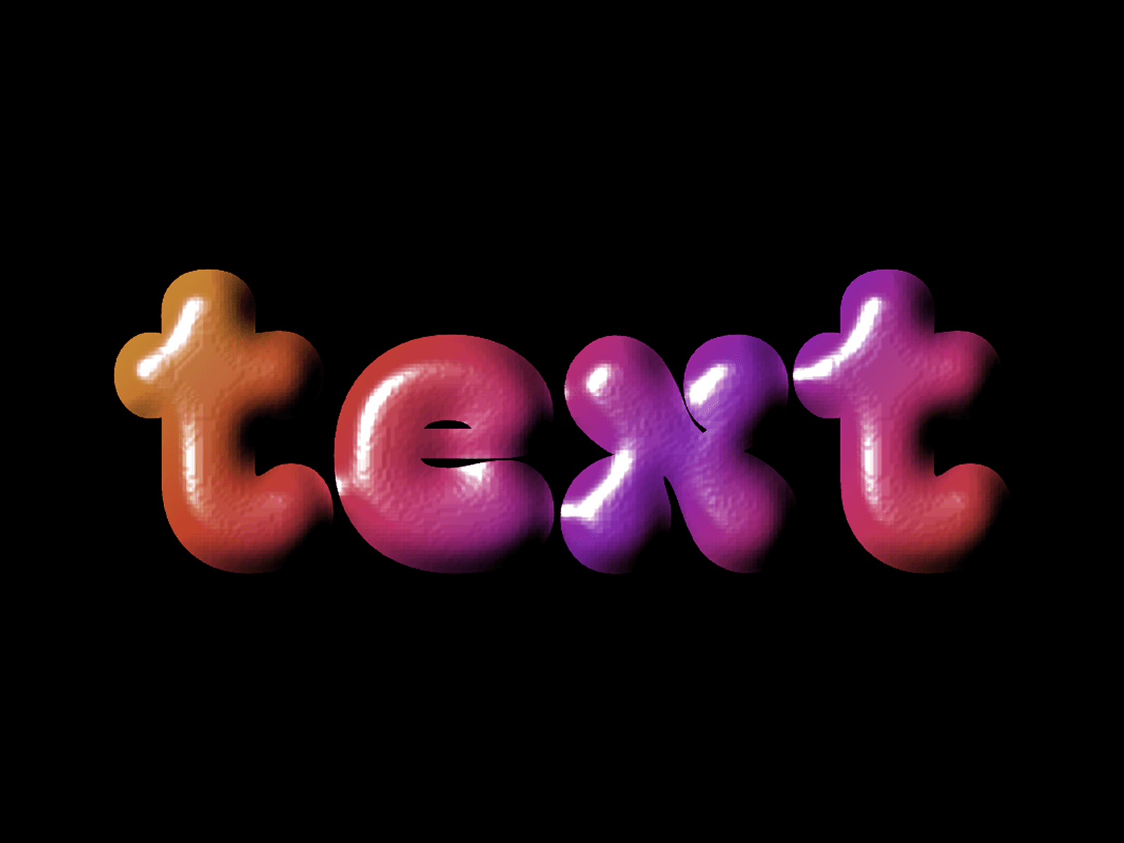 3D Bubble Text