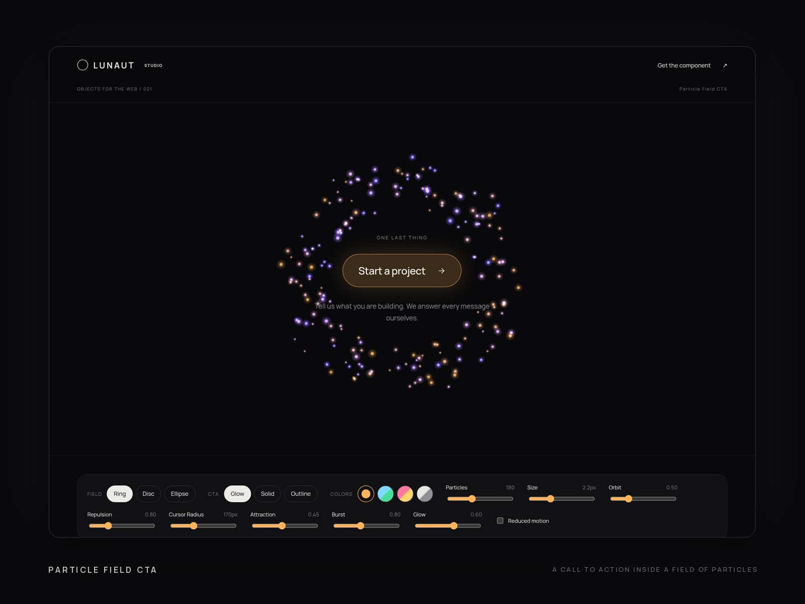 Particle Field CTA
