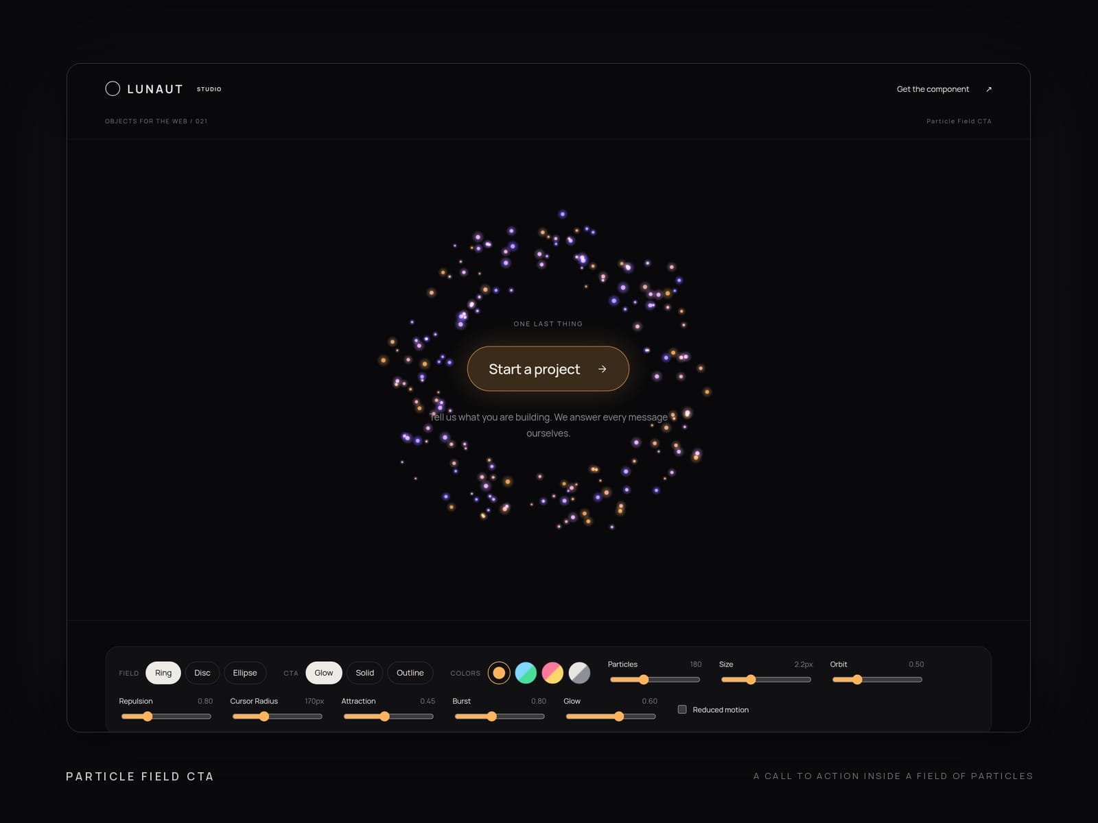 Particle Field CTA