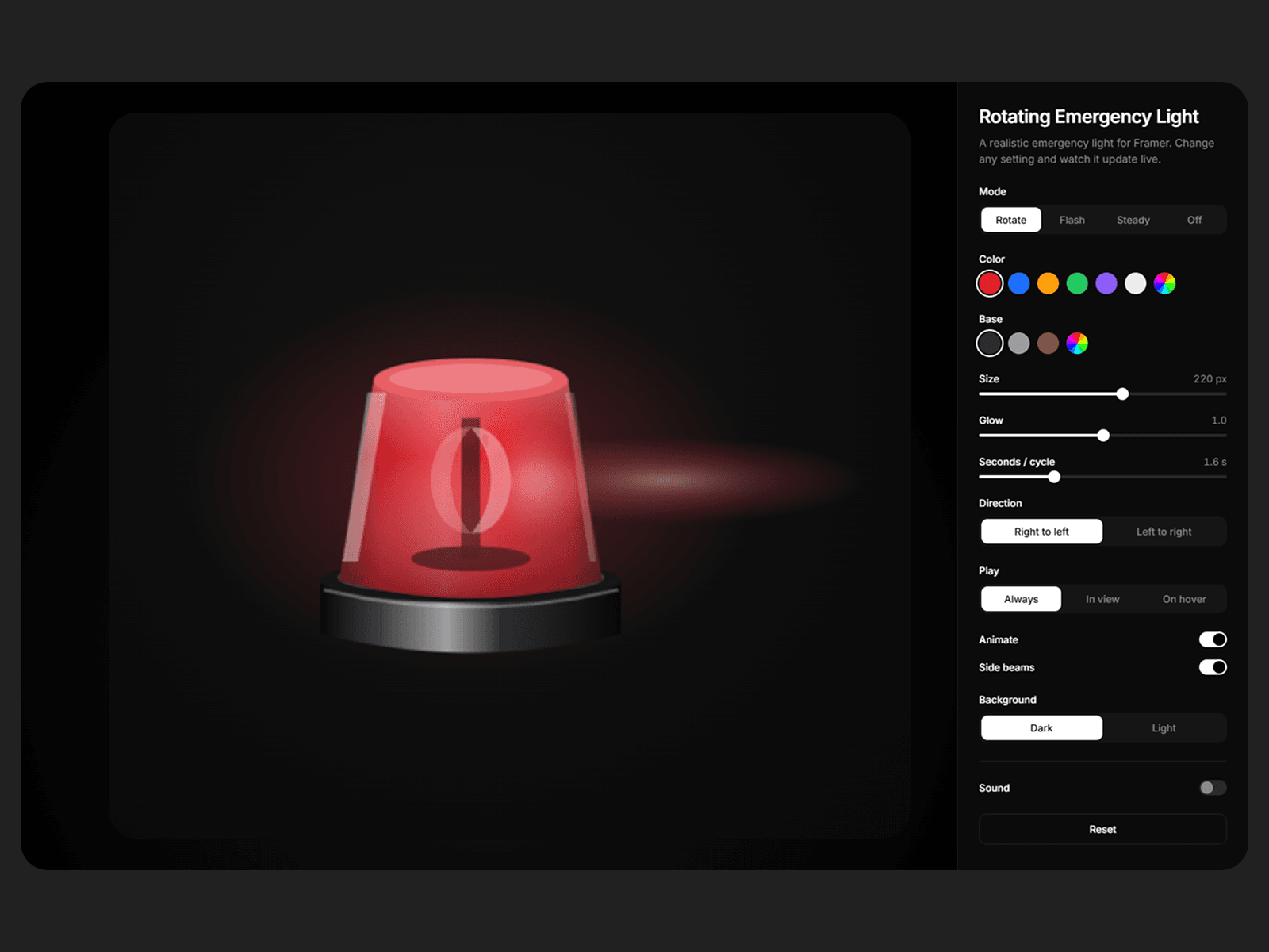 Rotating Siren Light