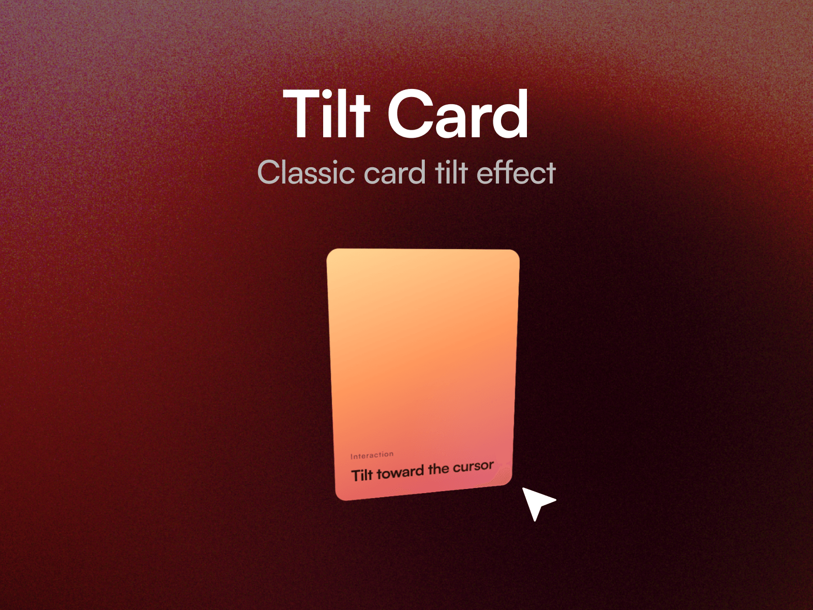 Tilt Card (Glare)