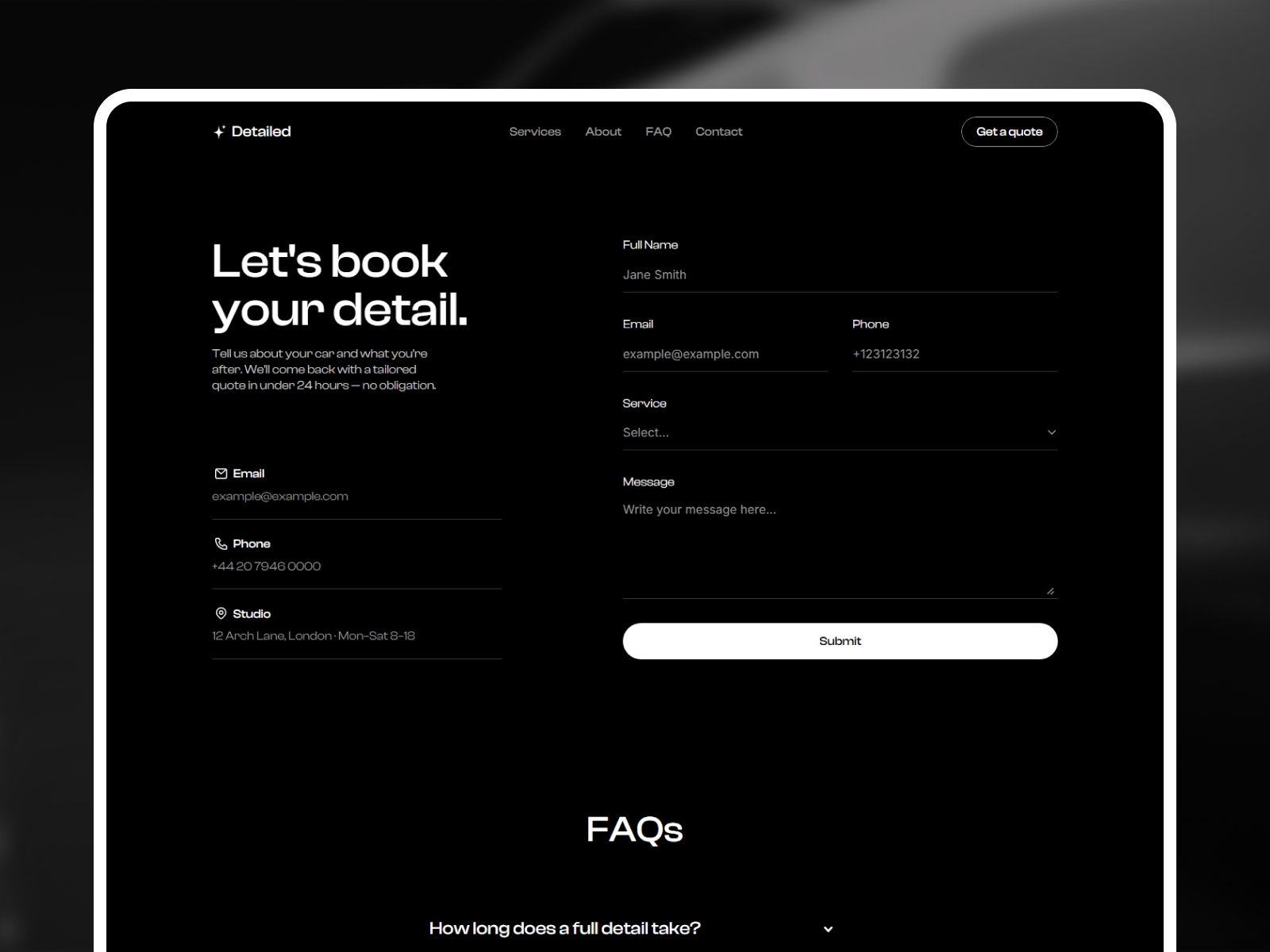 Detailed Car Care