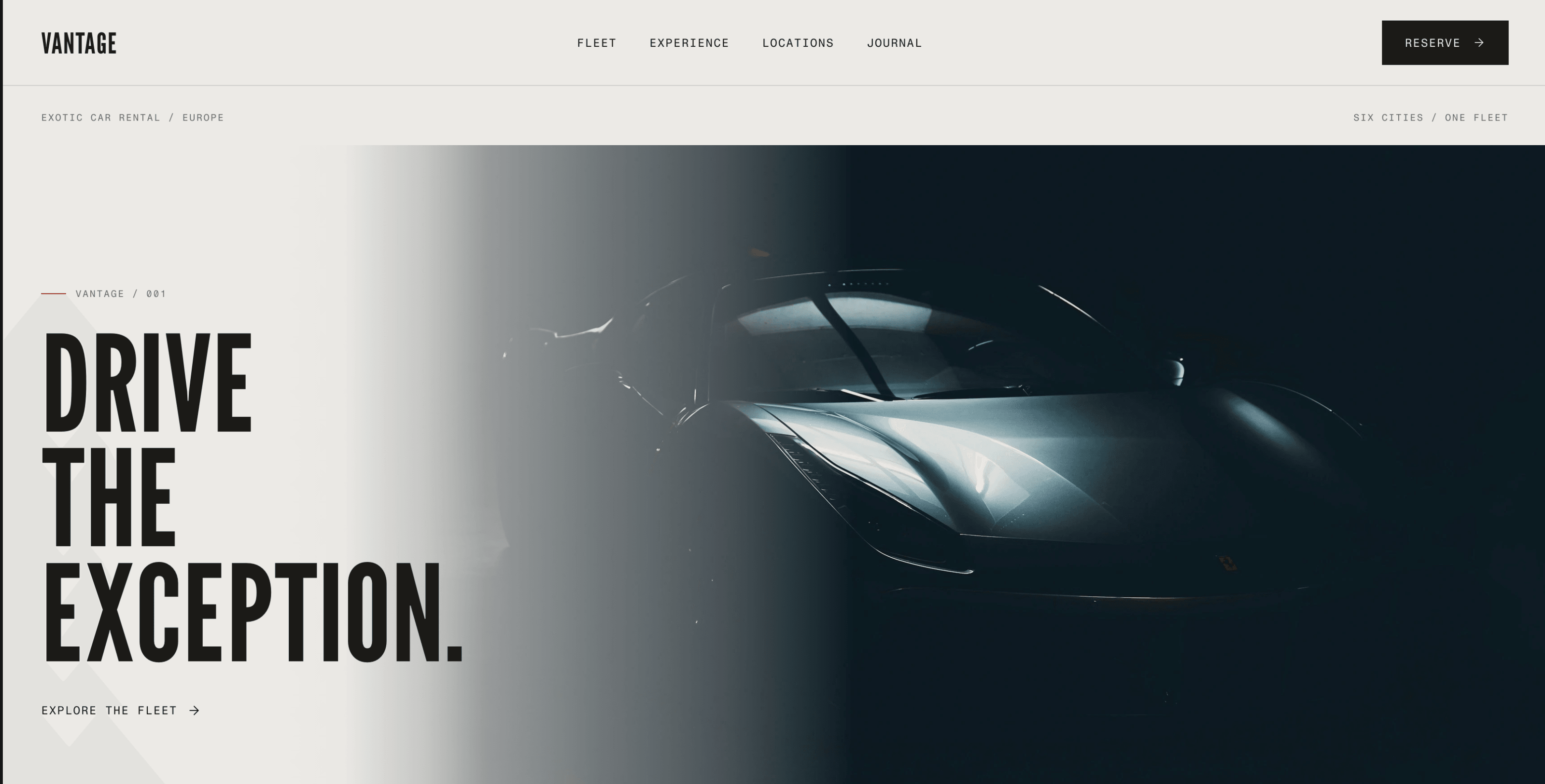 VANTAGE — Exotic Car