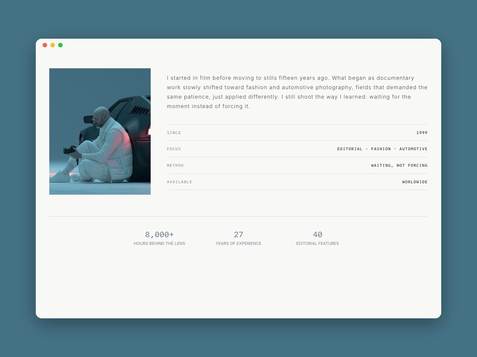 Photographer Site