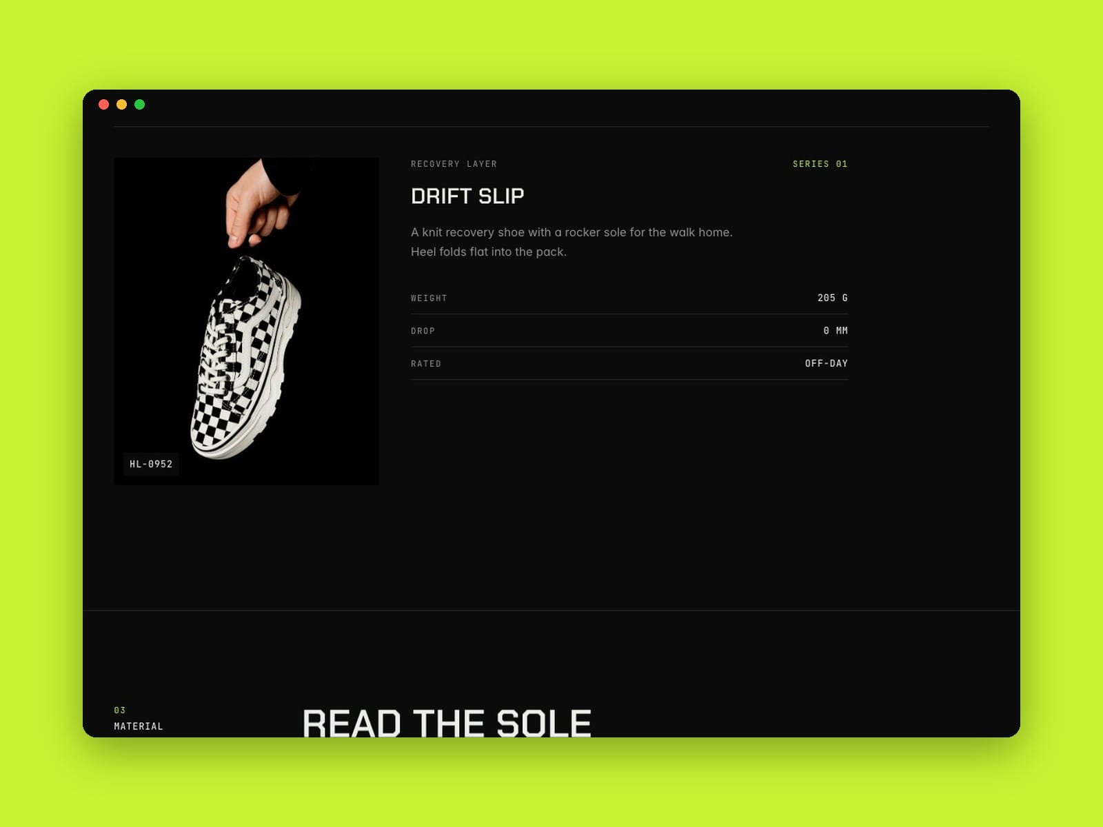 Running Shoe Page