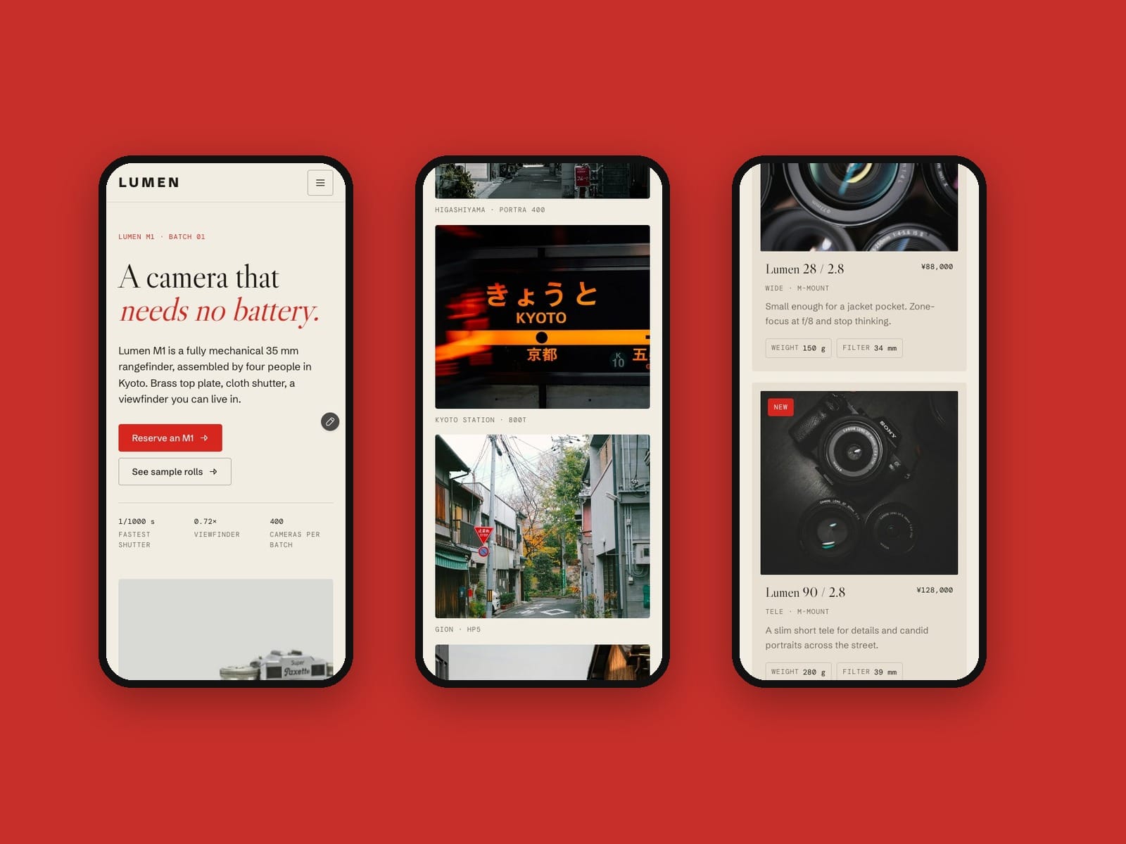 Camera Brand Site