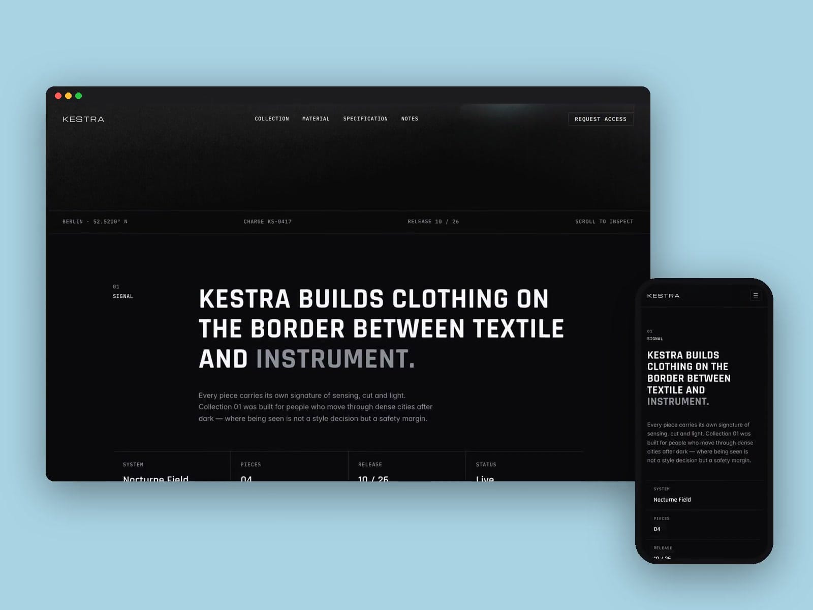 Techwear Brand Site