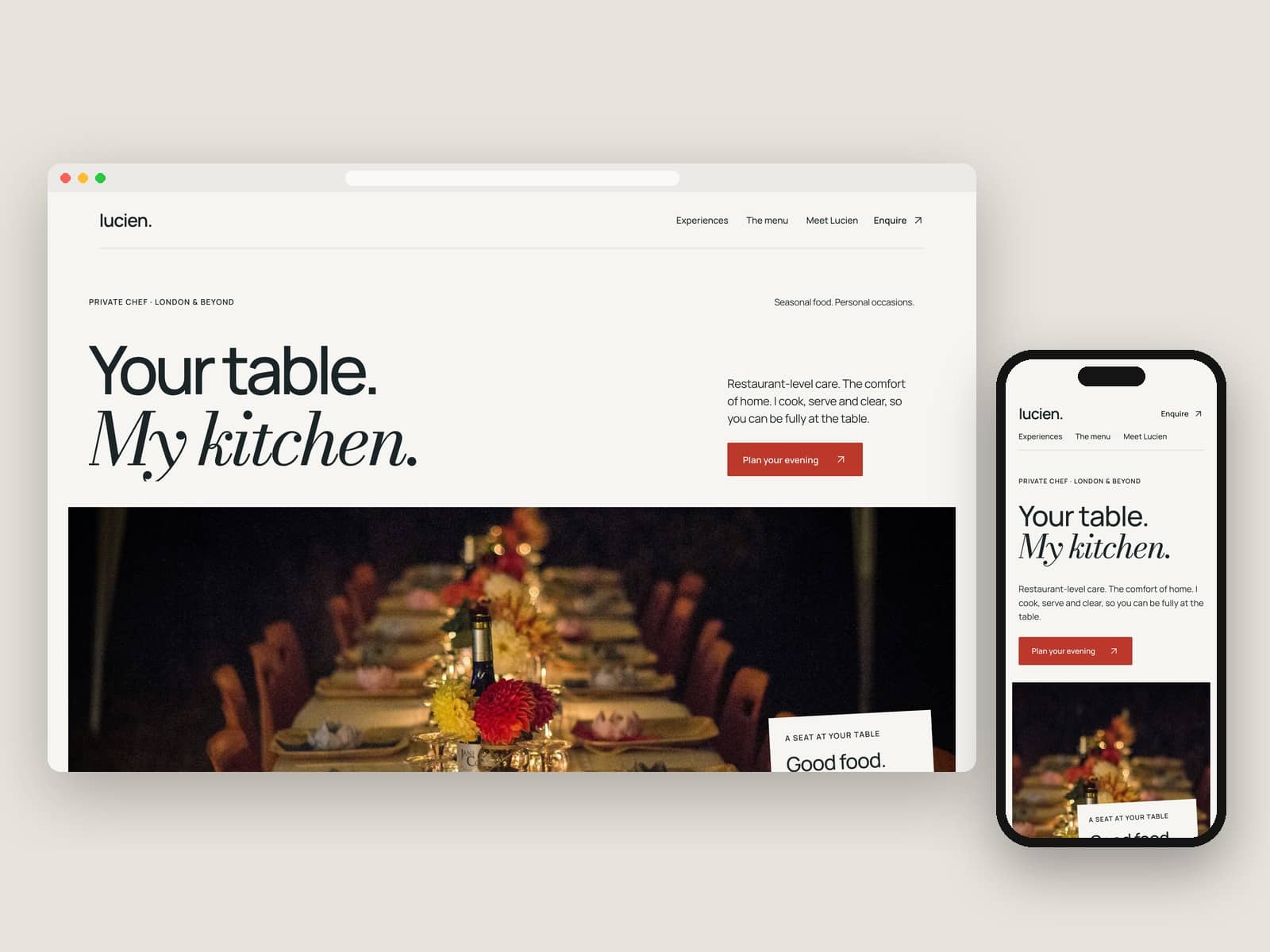 Private Chef Website