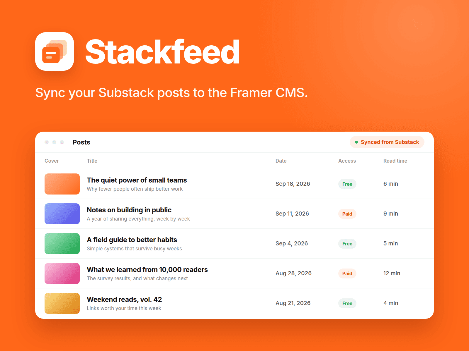 Stackfeed