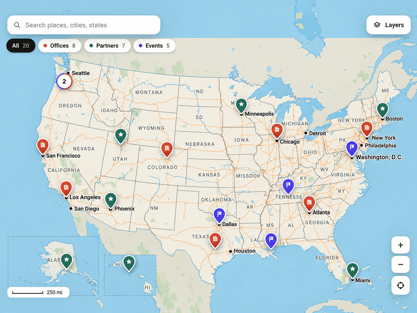 Dynamic USA Map