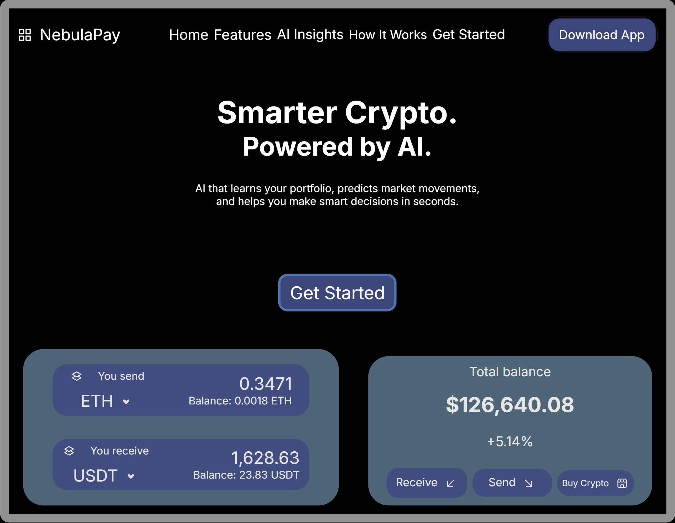Designed and developed in Framer, this modern crypto landing page hero combines clean UI with a bold visual hierarchy to create a premium first impression. The layout features a sleek navigation bar, AI-powered messaging, strong call-to-actions, and realistic crypto dashboard cards that instantly communicate value.The design is fully responsive, built with reusable Framer components, smooth interactions, and a scalable layout system—making it ideal for SaaS, fintech, AI, Web3, and cryptocurrency websites.✨ Built entirely in FramerResponsive LayoutModern Fintech UIReusable ComponentsClean TypographyCTA-Focused DesignAI & Crypto Landing PageMarketplace Ready