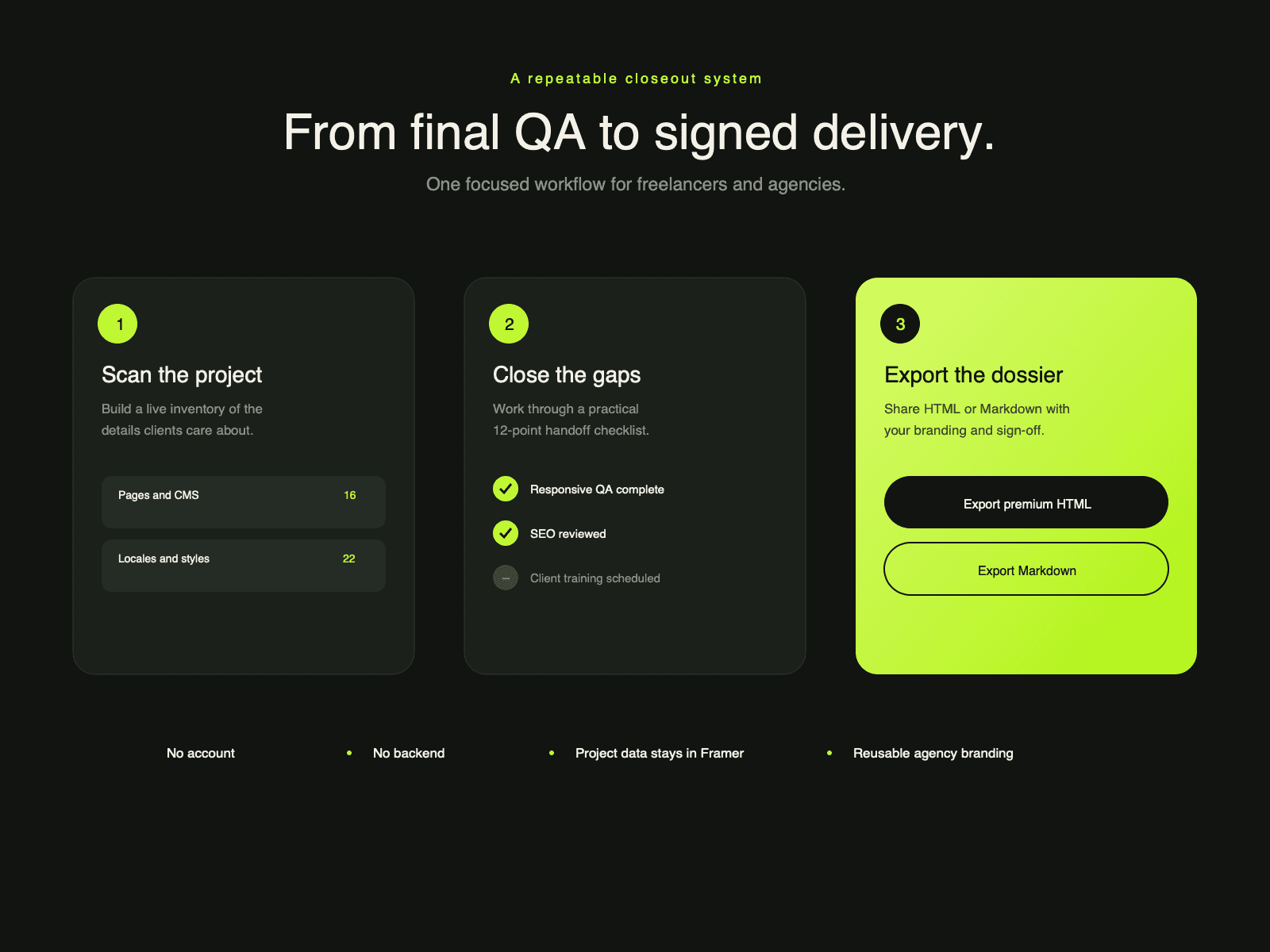 Client Handoff Generator