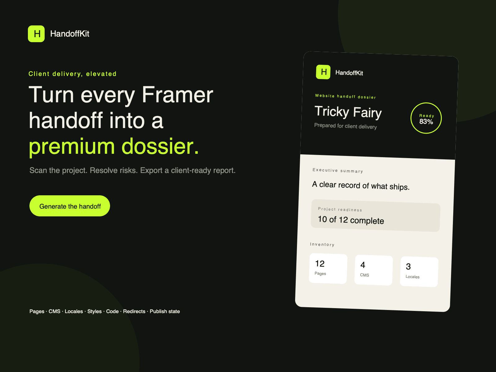 Client Handoff Generator
