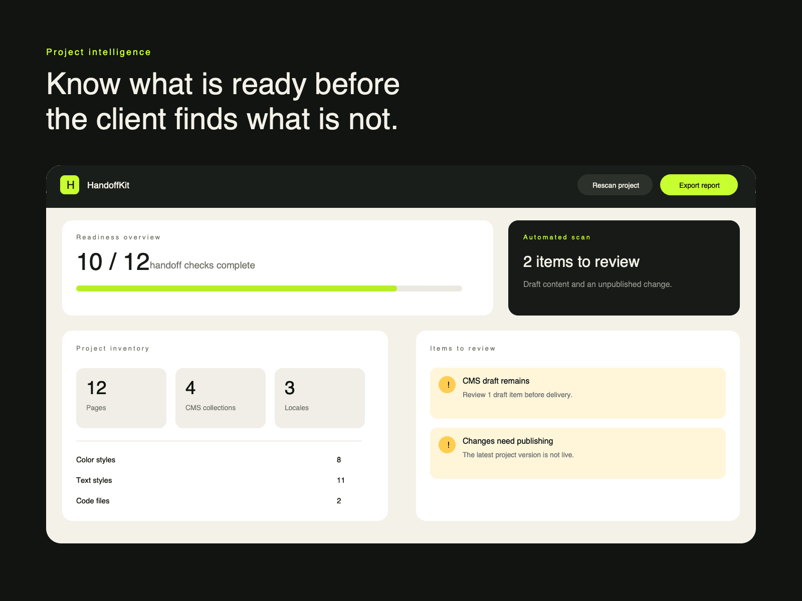 Client Handoff Generator