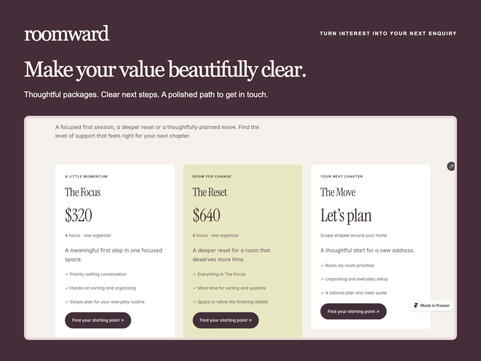 Roomward